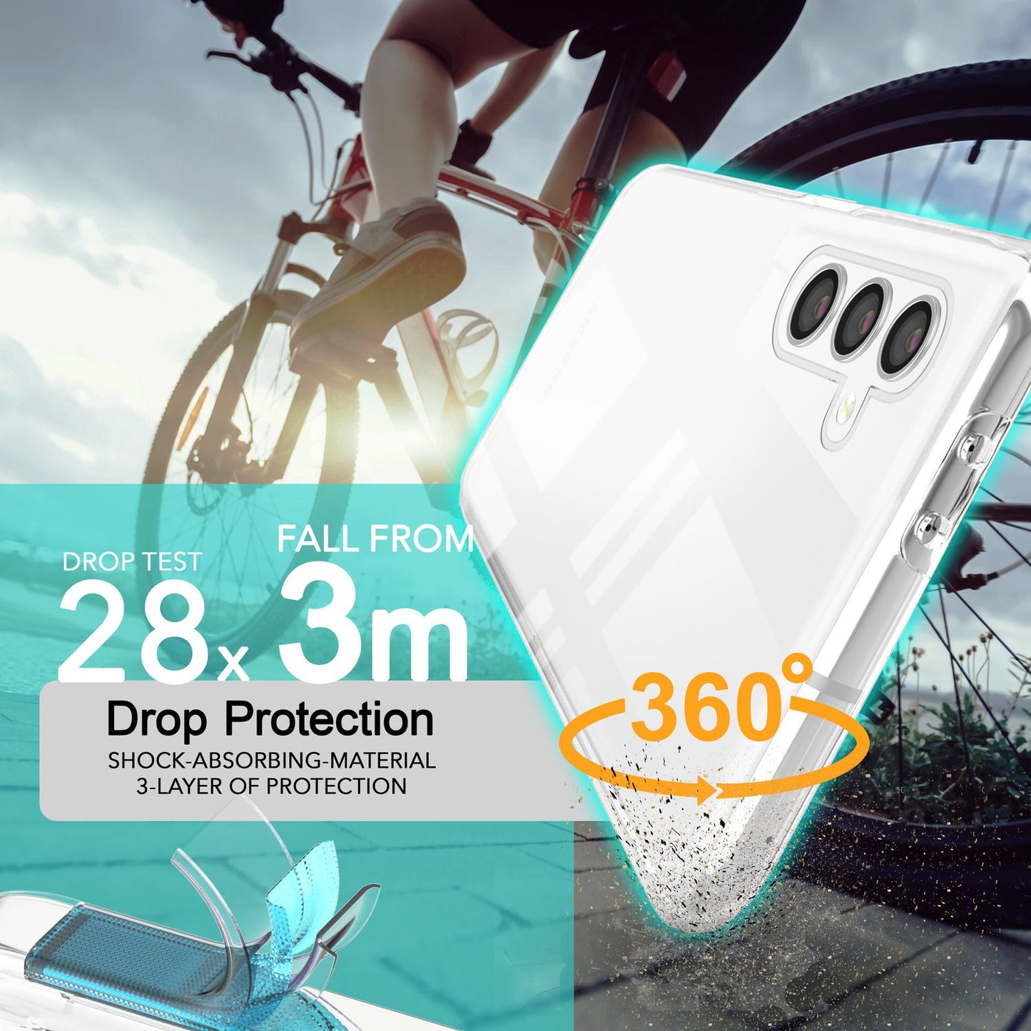 NALIA Klare 360-Grad Schutzhülle für Samsung Galaxy S24 Hülle, Transparenter Rundum-Schutz, Durchsichtig & Anti-Gelb