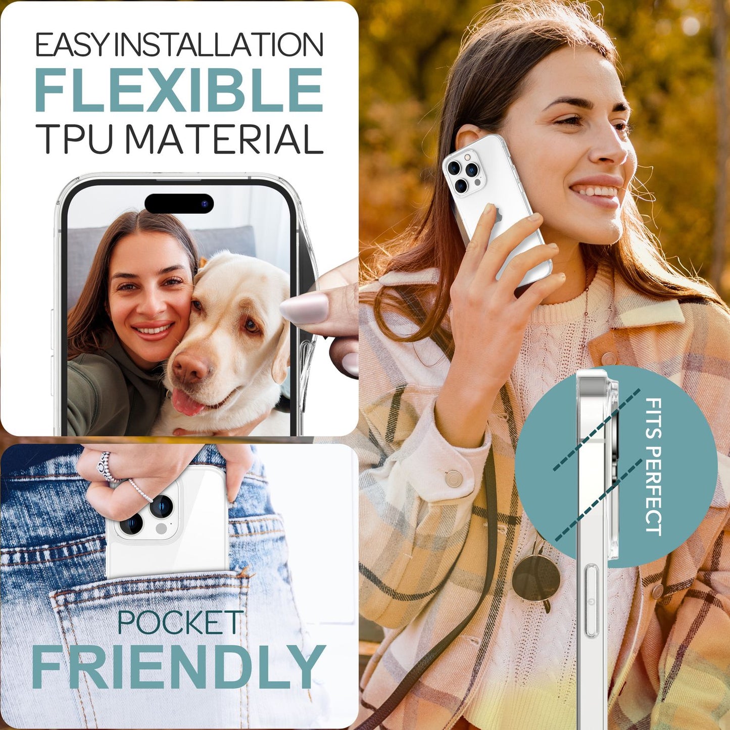 NALIA Transparent Silicone Case for iPhone 16 Pro Max, Clear Protective Case, Anti-Yellowing Phone Case, Clear Case