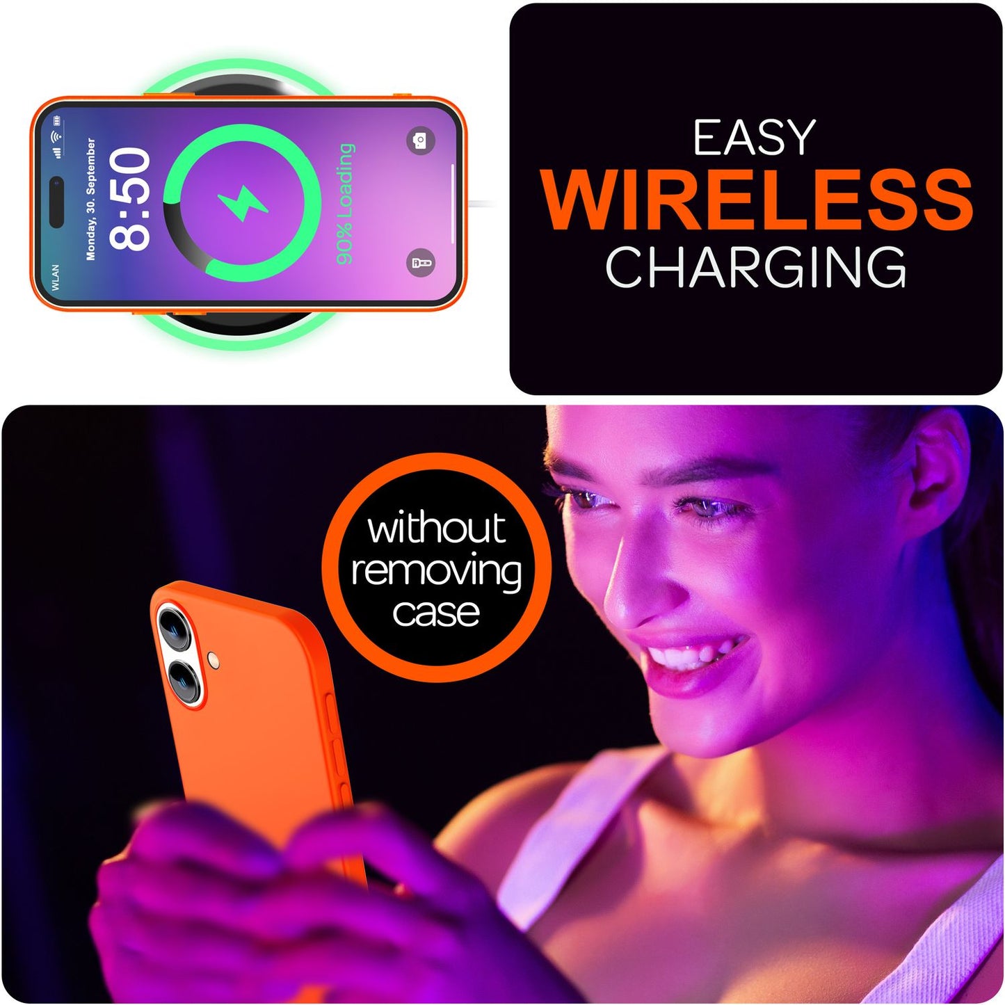 NALIA Bunte Neon Silikonhülle für iPhone 16, Hülle mit Intensiver Farbe, Rutschfeste Handyhülle, Soft Slim Cover