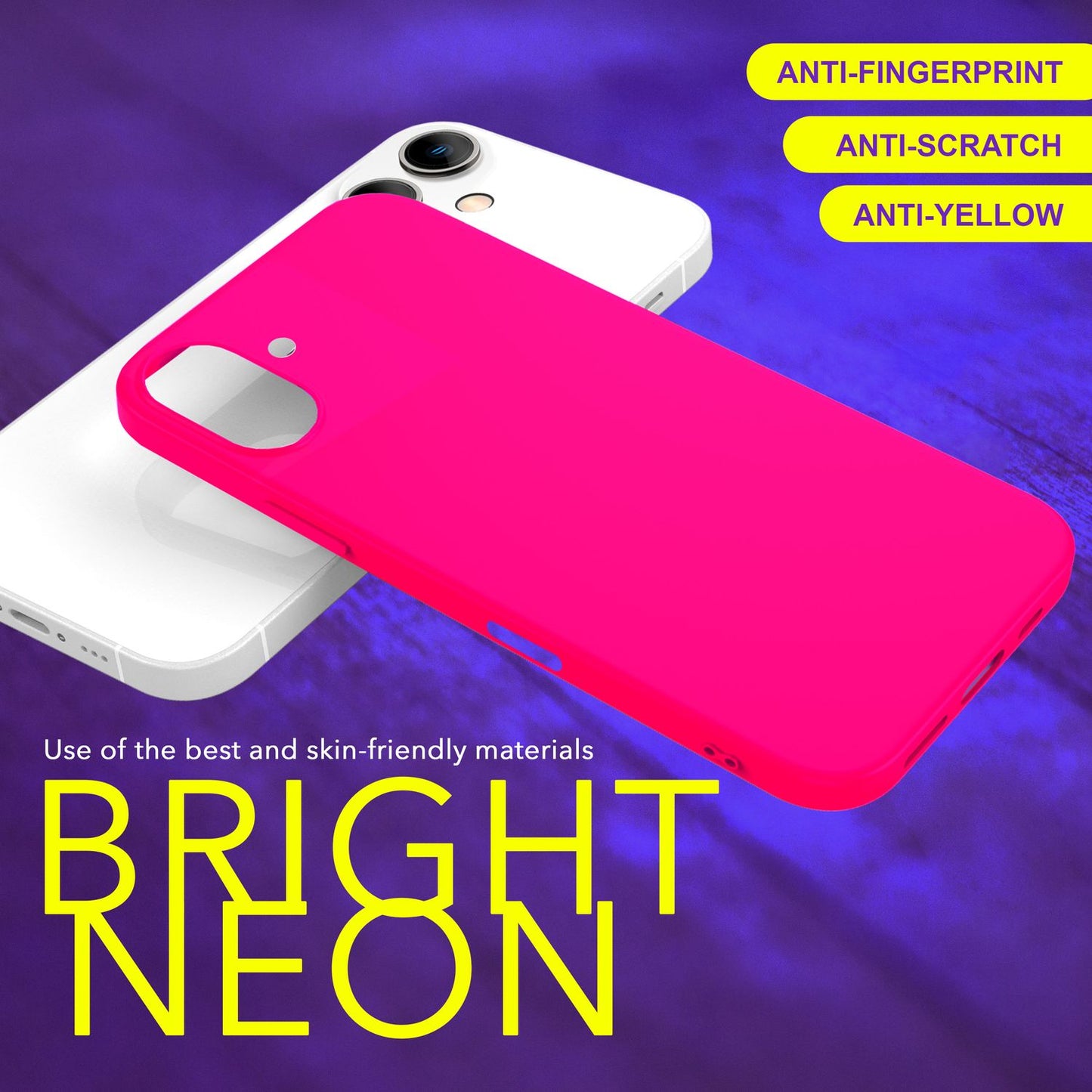 NALIA Bunte Neon Silikonhülle für iPhone 16, Hülle mit Intensiver Farbe, Rutschfeste Handyhülle, Soft Slim Cover