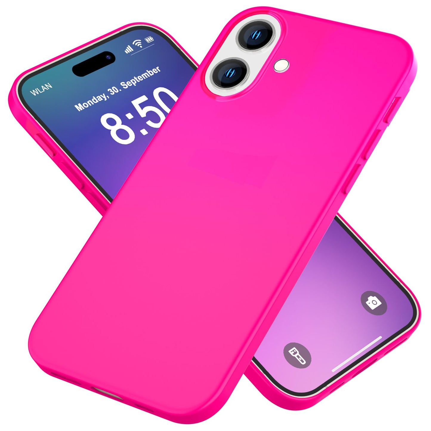 NALIA Bunte Neon Silikonhülle für iPhone 16 Plus, Hülle mit Intensiver Farbe, Rutschfeste Handyhülle, Soft Cover