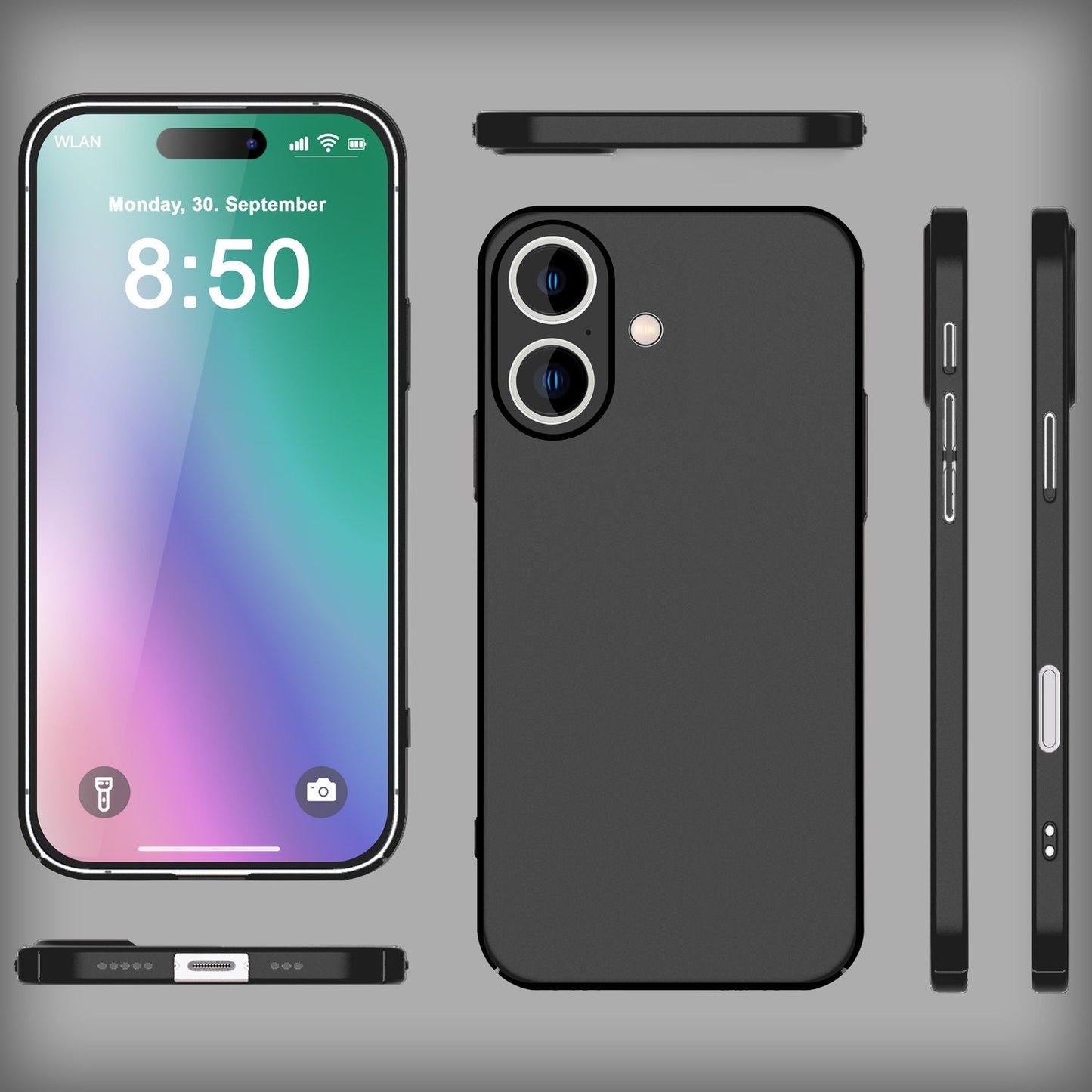 NALIA Ultra Thin Hard Case for iPhone 16 Plus, Lightweight Slim 0.5mm Phone Case, Non-Slip Protective Case