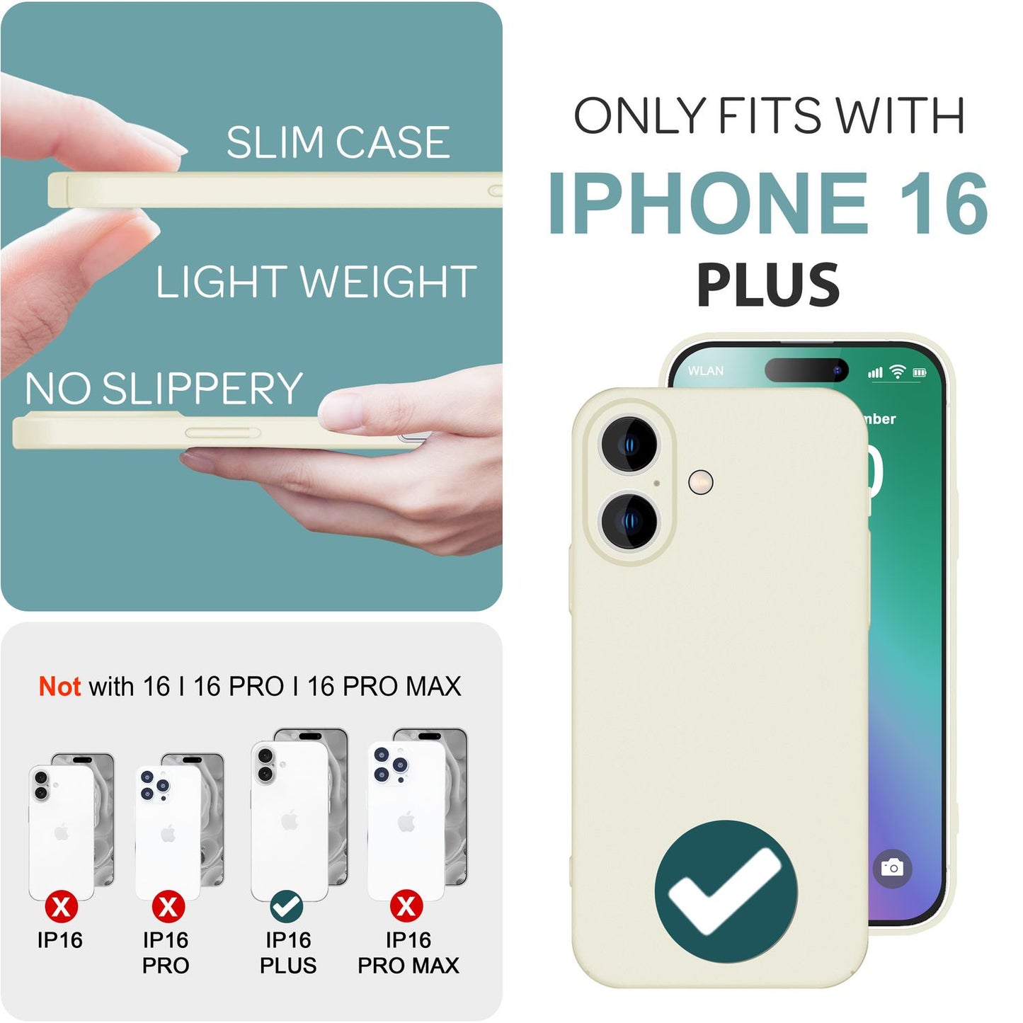 NALIA Ultra Thin Hard Case for iPhone 16 Plus, Lightweight Slim 0.5mm Phone Case, Non-Slip Protective Case