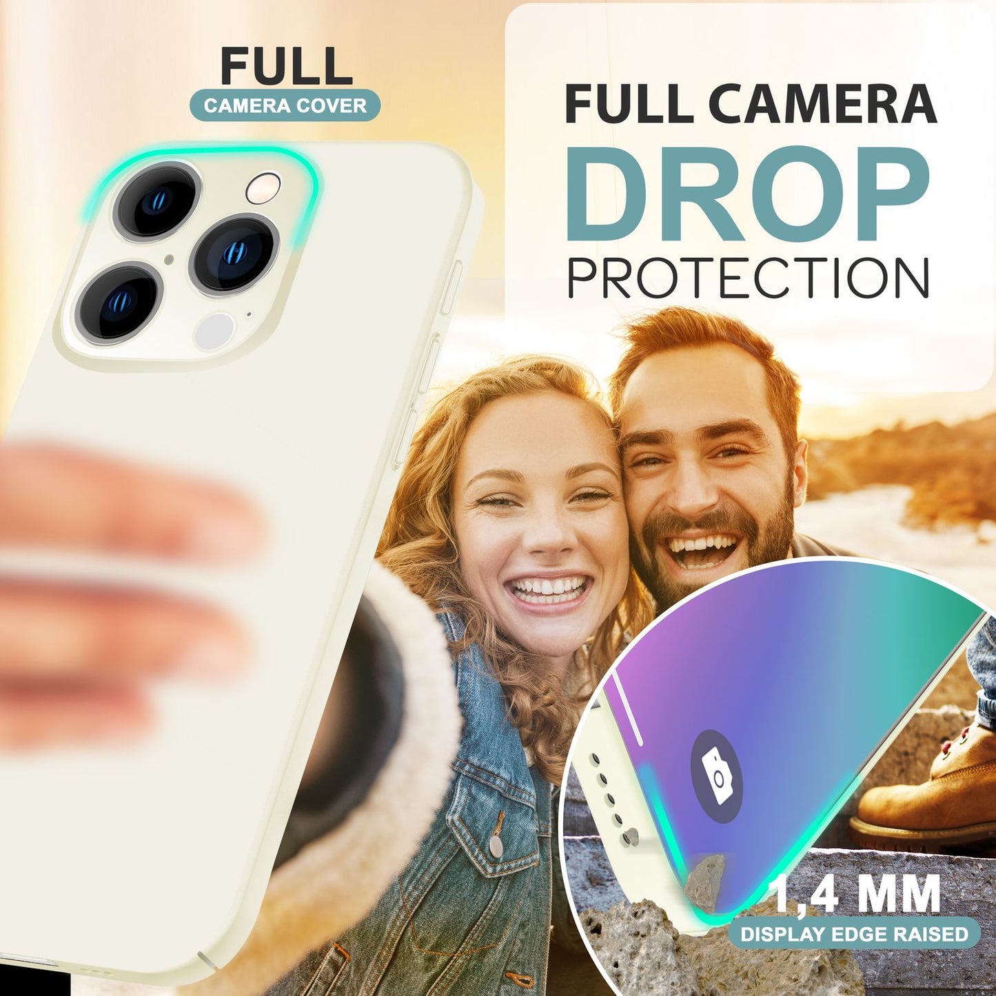 NALIA Ultraþunnt hart hulstur fyrir iPhone 16 Pro Max, létt og grannt 0,5 mm símahulstur, hálkuvörn