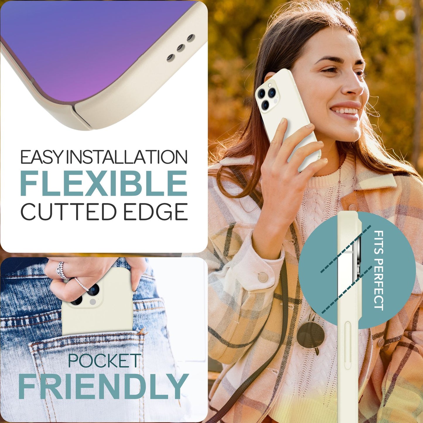 NALIA Ultraþunnt hart hulstur fyrir iPhone 16 Pro Max, létt og grannt 0,5 mm símahulstur, hálkuvörn