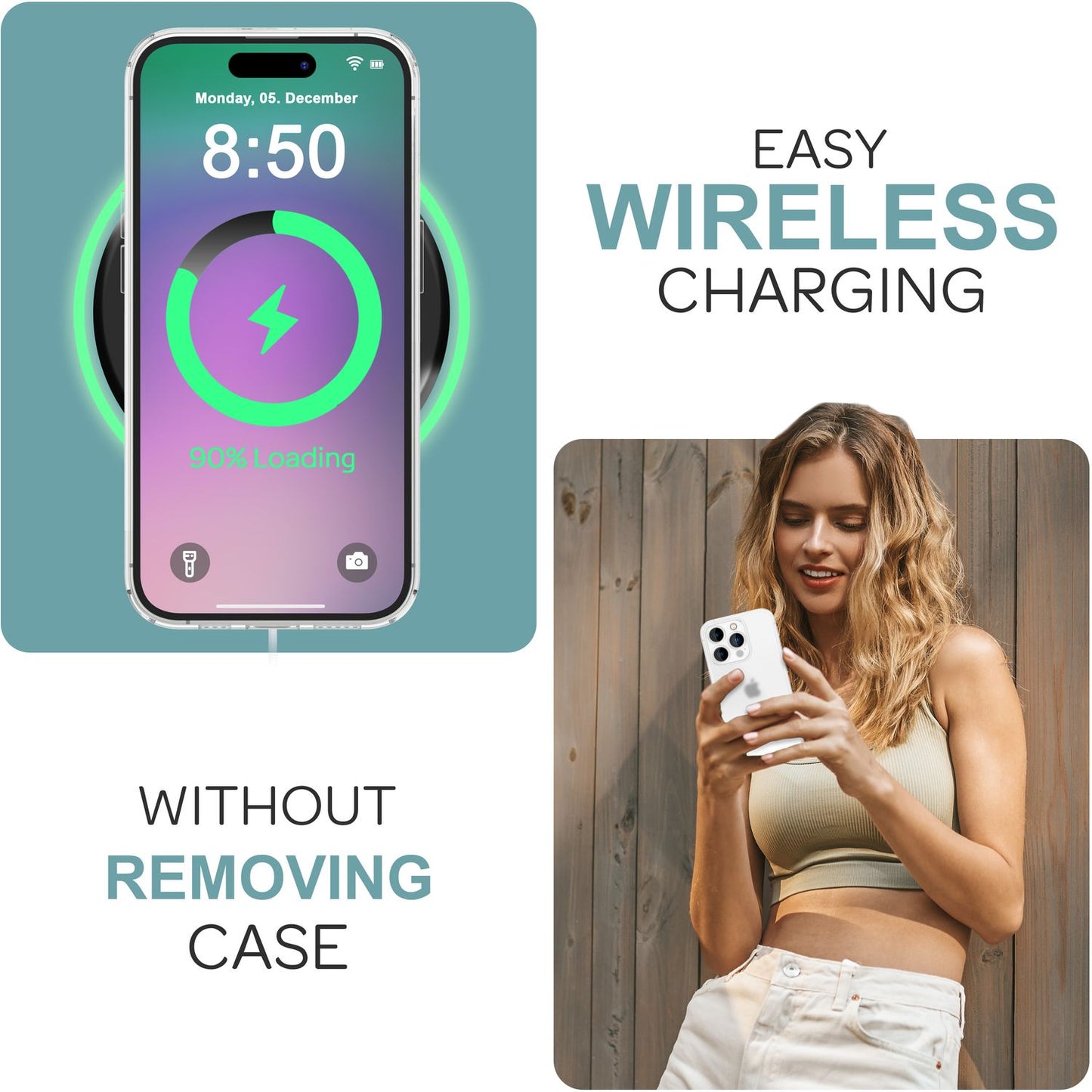 NALIA afar þunnt verndarhulstur fyrir iPhone 16 Pro, 0,3 mm þunnt, ultra-þunnt hulstur, hálfgagnsætt símahulstur