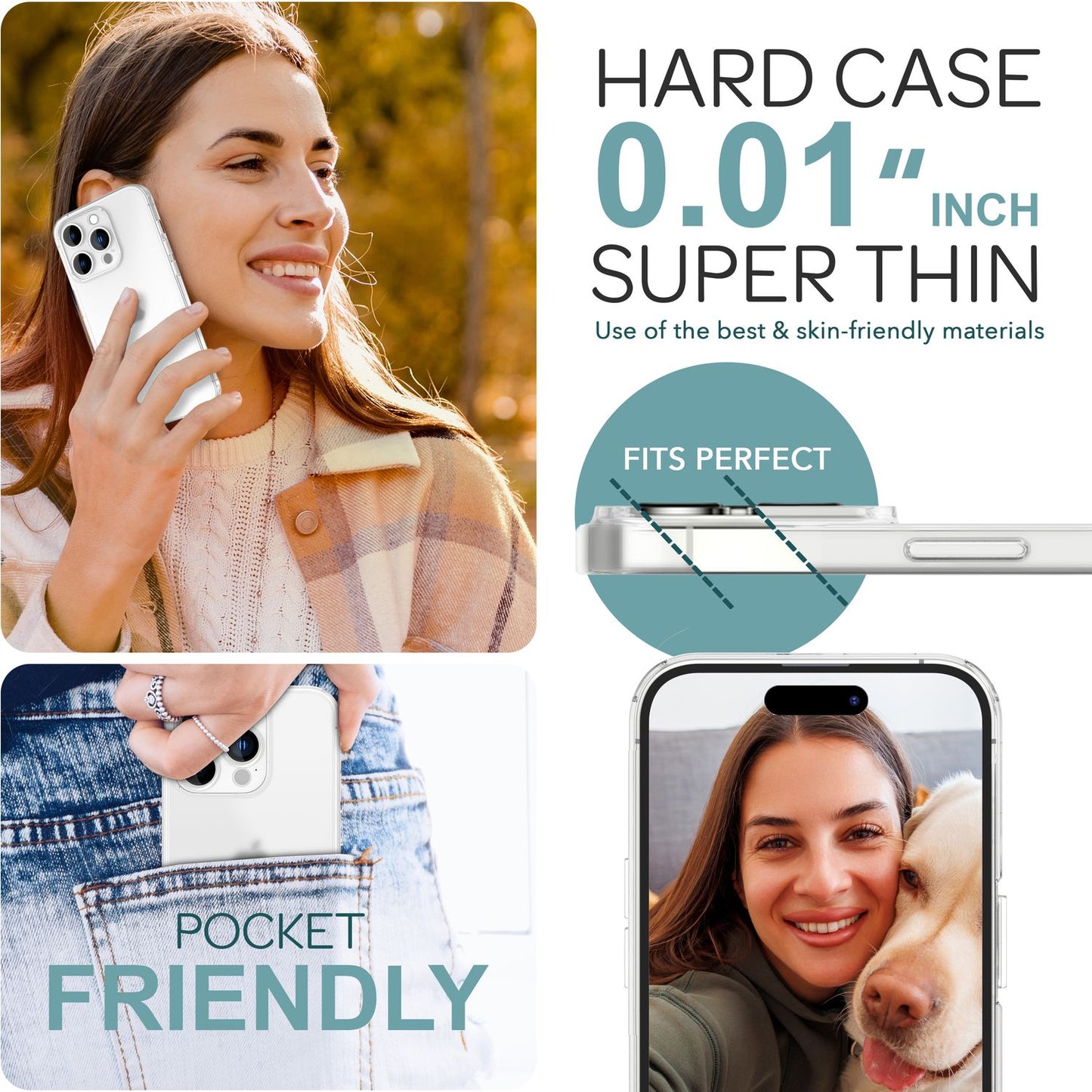 NALIA Extrem Dünne Schutzhülle für iPhone 16 Pro Max, 0,3mm Cover Ultra Slim Hülle, Semi-Transparente Handyhülle