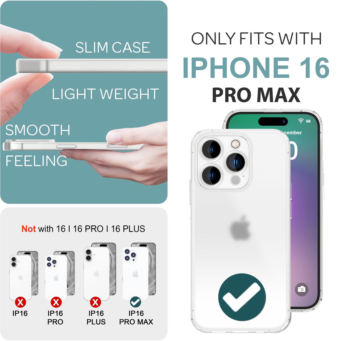 NALIA Extrem Dünne Schutzhülle für iPhone 16 Pro Max, 0,3mm Cover Ultra Slim Hülle, Semi-Transparente Handyhülle