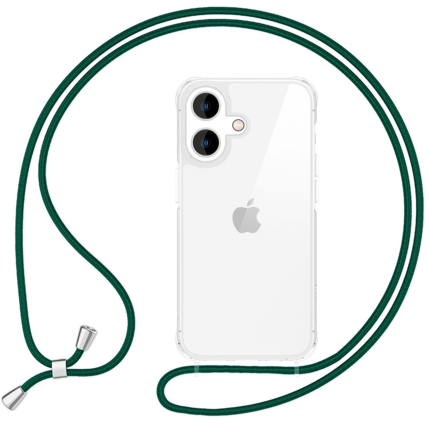 NALIA Clear Case with Neck Strap for iPhone 16, Transparent Protective Case with Phone Chain, Phone Case