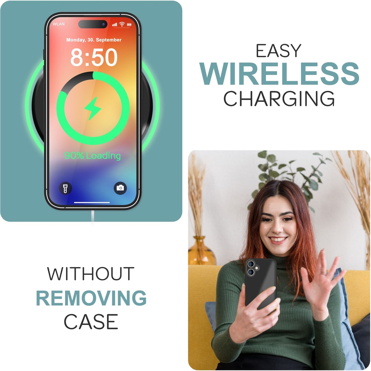 NALIA Matte Hybrid Case for iPhone 16, Anti-Fingerprint Acrylic Back &amp; Silicone Edge, Semi-Transparent