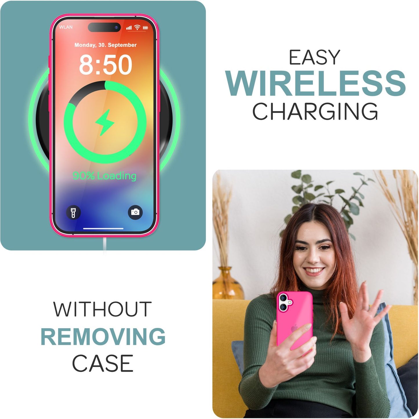 NALIA Matte Hybrid Case for iPhone 16, Anti-Fingerprint Acrylic Back &amp; Silicone Edge, Semi-Transparent