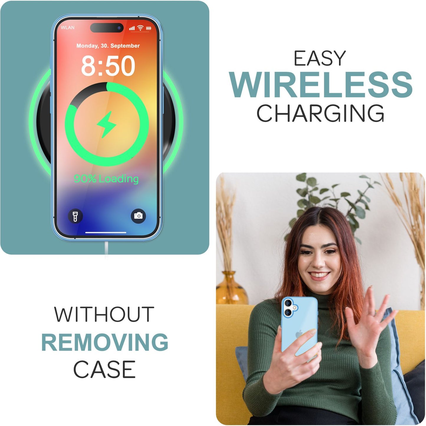 NALIA Matte Hybrid Case for iPhone 16, Anti-Fingerprint Acrylic Back &amp; Silicone Edge, Semi-Transparent