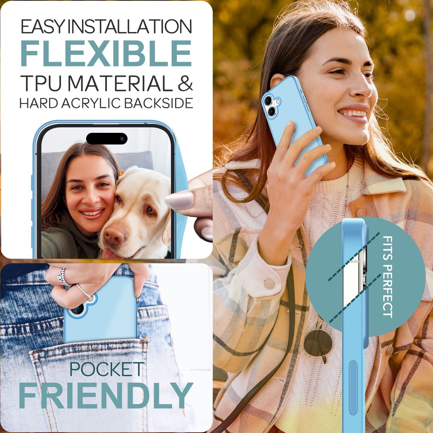 NALIA Matte Hybrid Case for iPhone 16, Anti-Fingerprint Acrylic Back &amp; Silicone Edge, Semi-Transparent