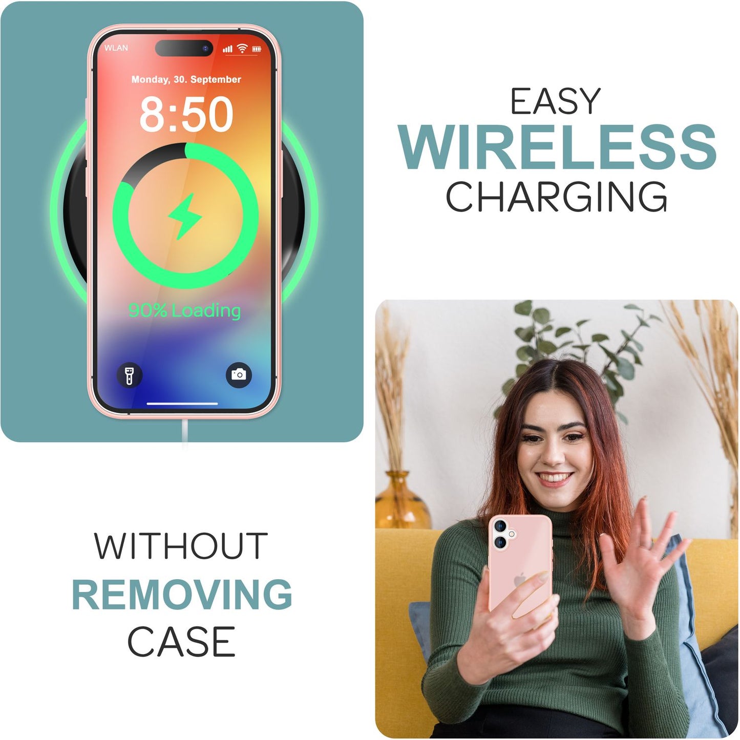 NALIA Matte Hybrid Case for iPhone 16, Anti-Fingerprint Acrylic Back &amp; Silicone Edge, Semi-Transparent