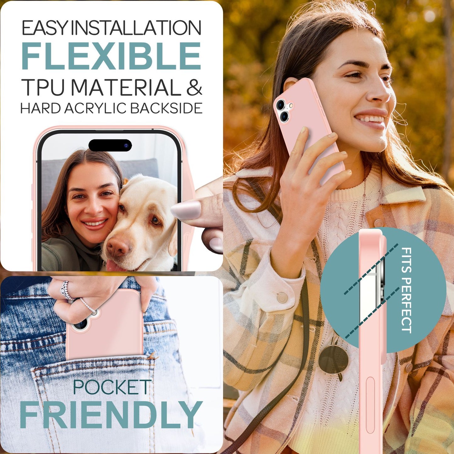 NALIA Matte Hybrid Case for iPhone 16, Anti-Fingerprint Acrylic Back &amp; Silicone Edge, Semi-Transparent