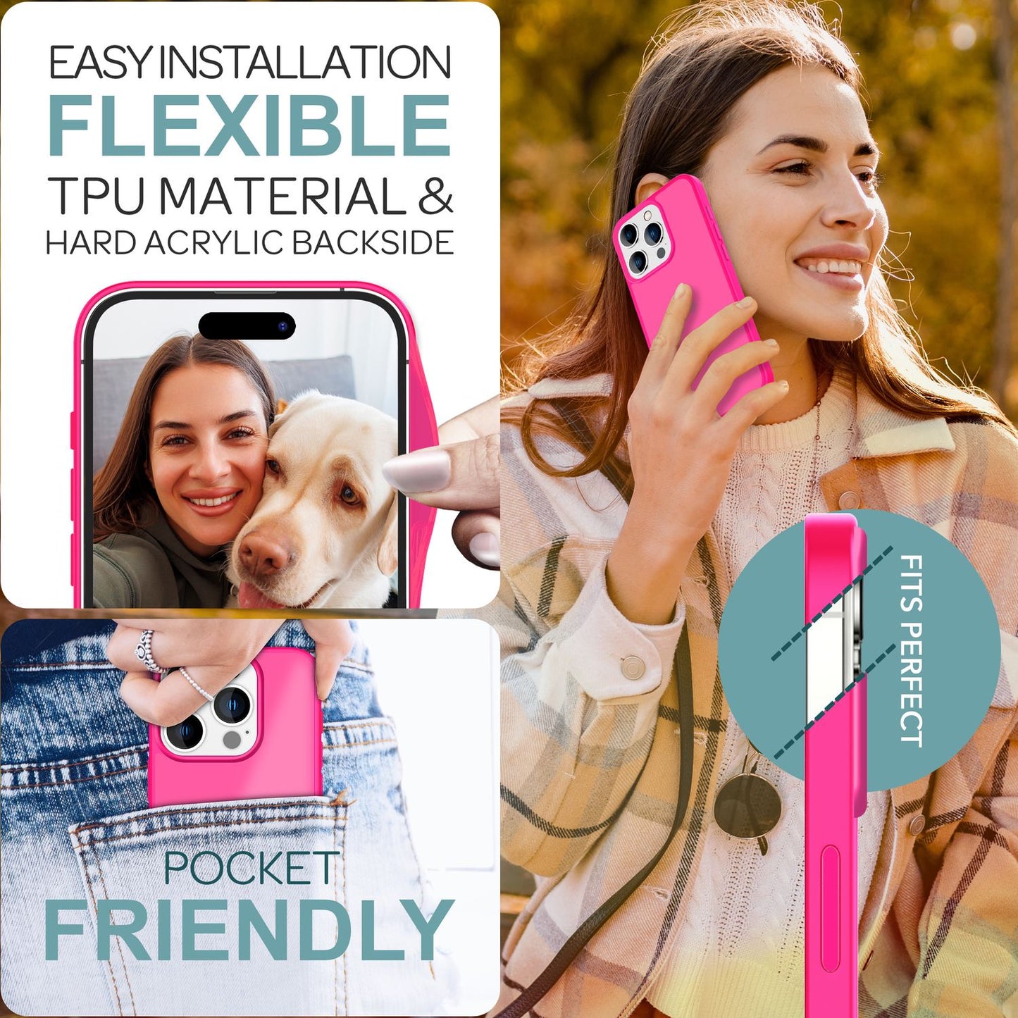 NALIA Matte Hybrid Hülle für iPhone 16 Pro, Anti-Fingerabdruck Acryl Rückseite & Silikon, Semi-Transparent