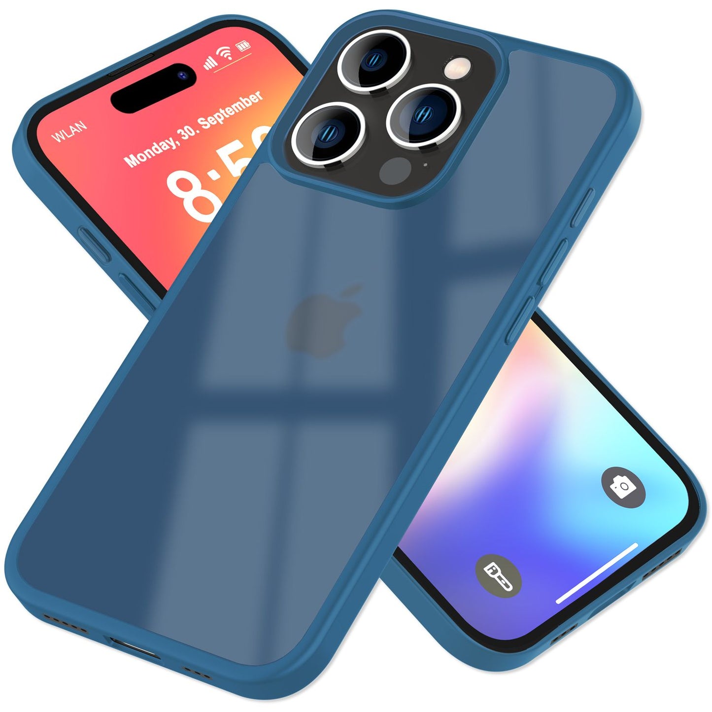 NALIA Matt Hybrid hulstur fyrir iPhone 16 Pro Max, akrýl bakhlið gegn fingraförum, hálfgagnsætt hulstur