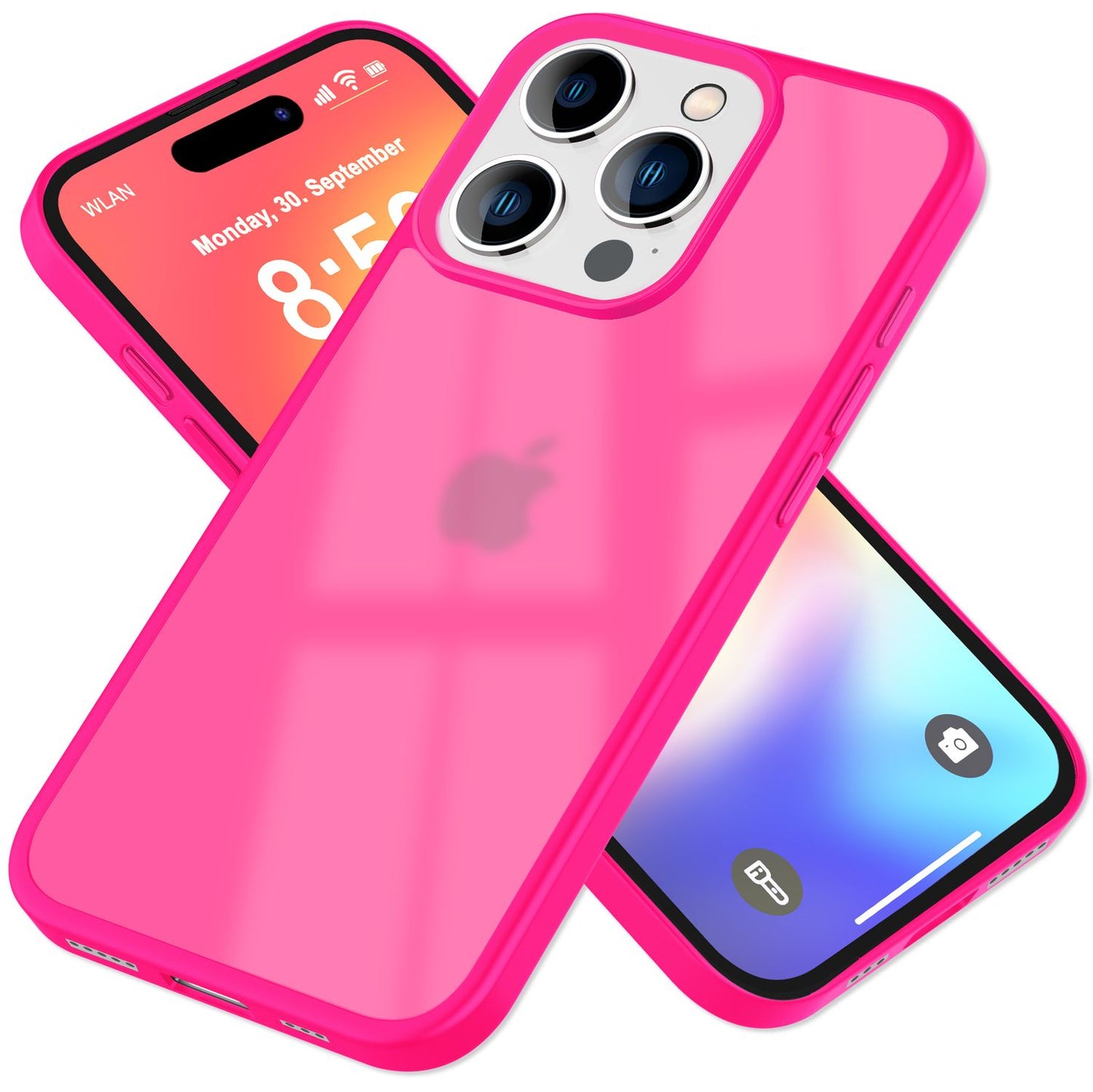 NALIA Matt Hybrid hulstur fyrir iPhone 16 Pro Max, akrýl bakhlið gegn fingraförum, hálfgagnsætt hulstur