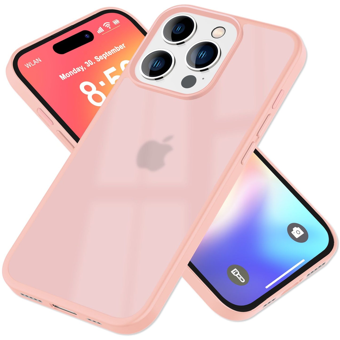 NALIA Matt Hybrid hulstur fyrir iPhone 16 Pro Max, akrýl bakhlið gegn fingraförum, hálfgagnsætt hulstur