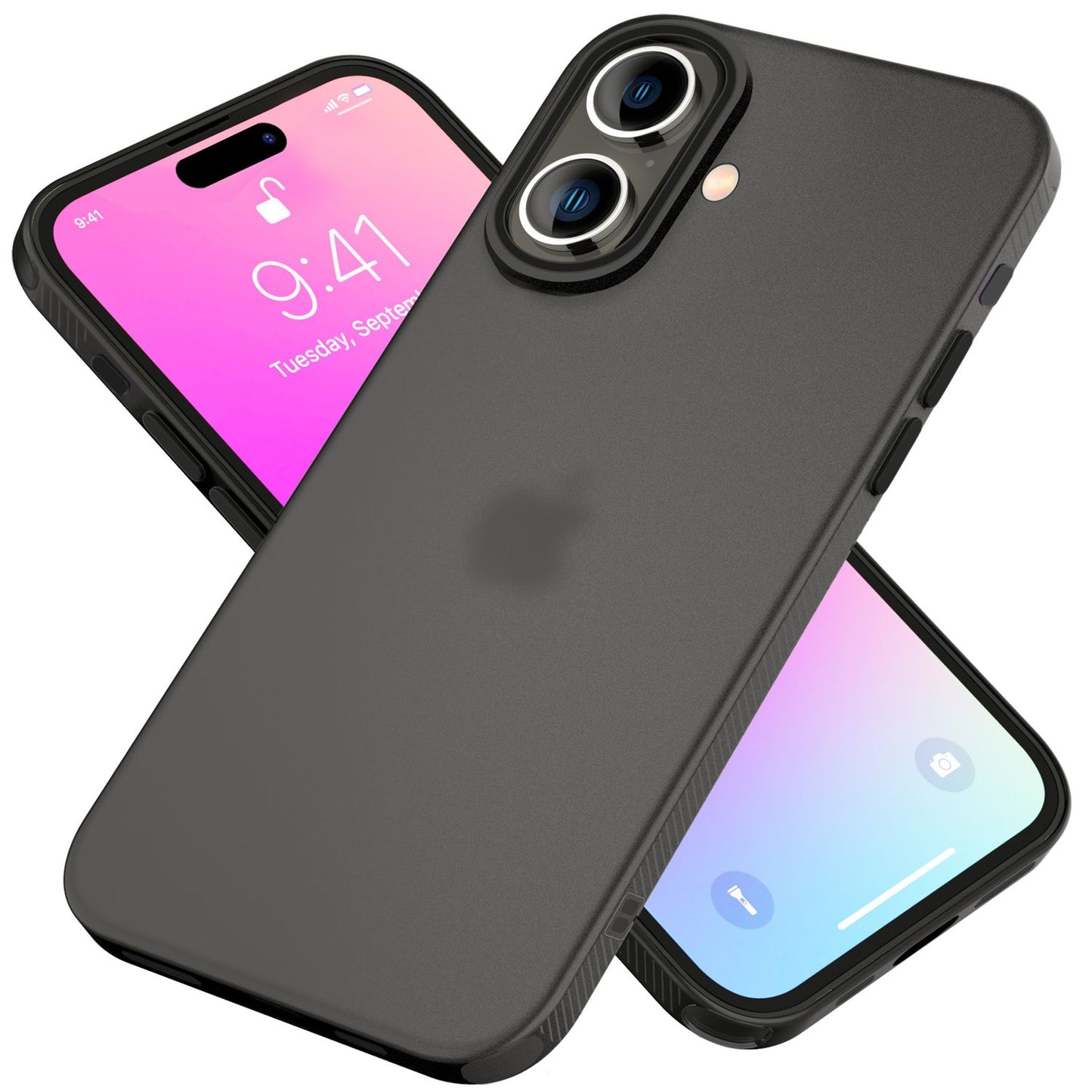 NALIA Fine Matte Silicone Case for iPhone 16, Non-Slip Phone Case, Shockproof Drop Protection Case