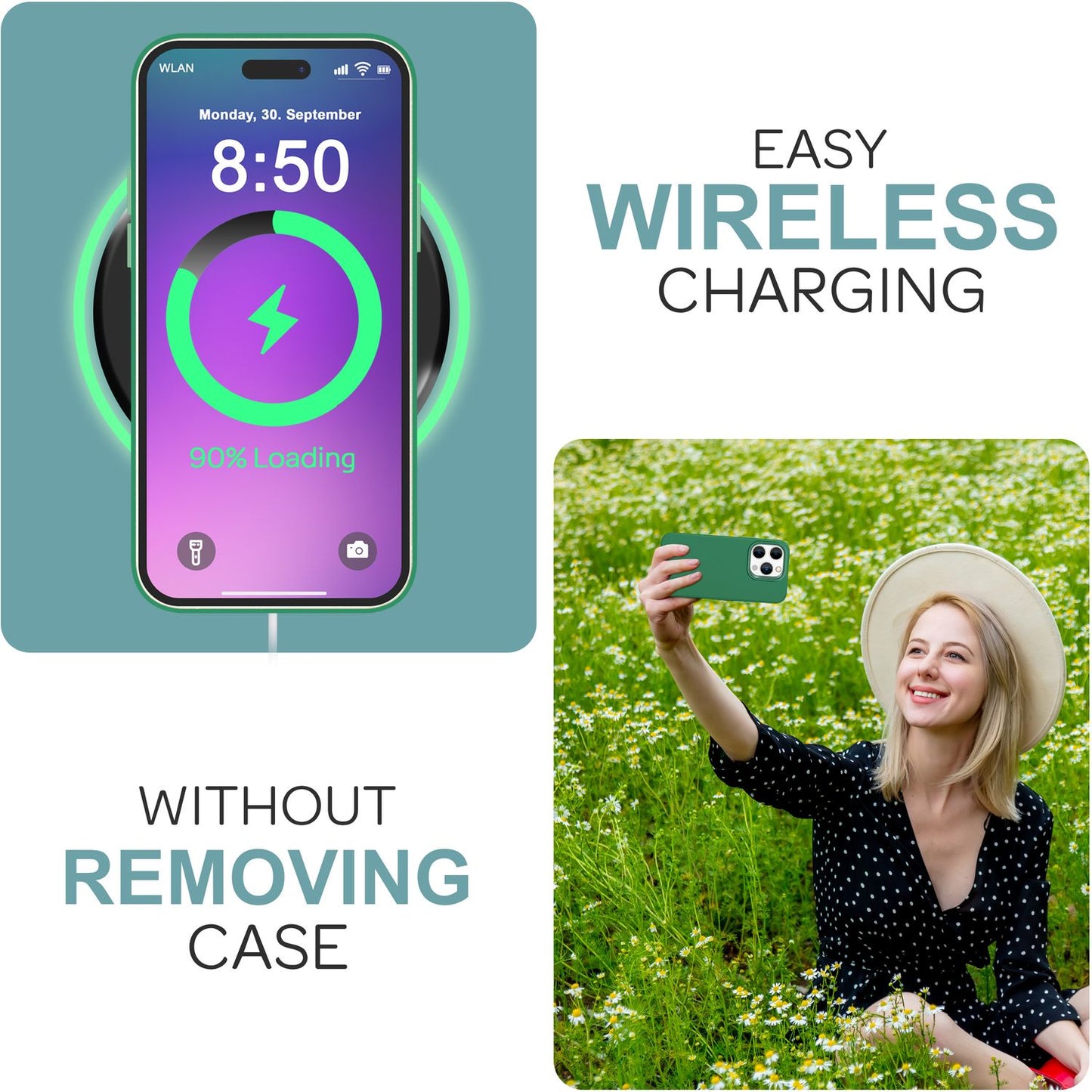 NALIA Fein Mattierte Silikonhülle für iPhone 16 Pro, Rutschfeste Handyhülle, Stoßfeste Fallschutz Hülle