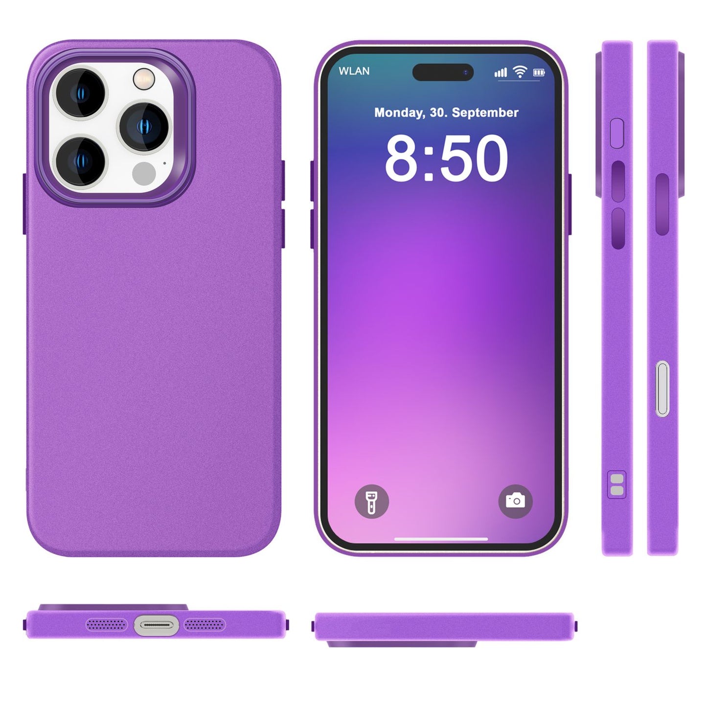 NALIA Fein Mattierte Silikonhülle für iPhone 16 Pro, Rutschfeste Handyhülle, Stoßfeste Fallschutz Hülle