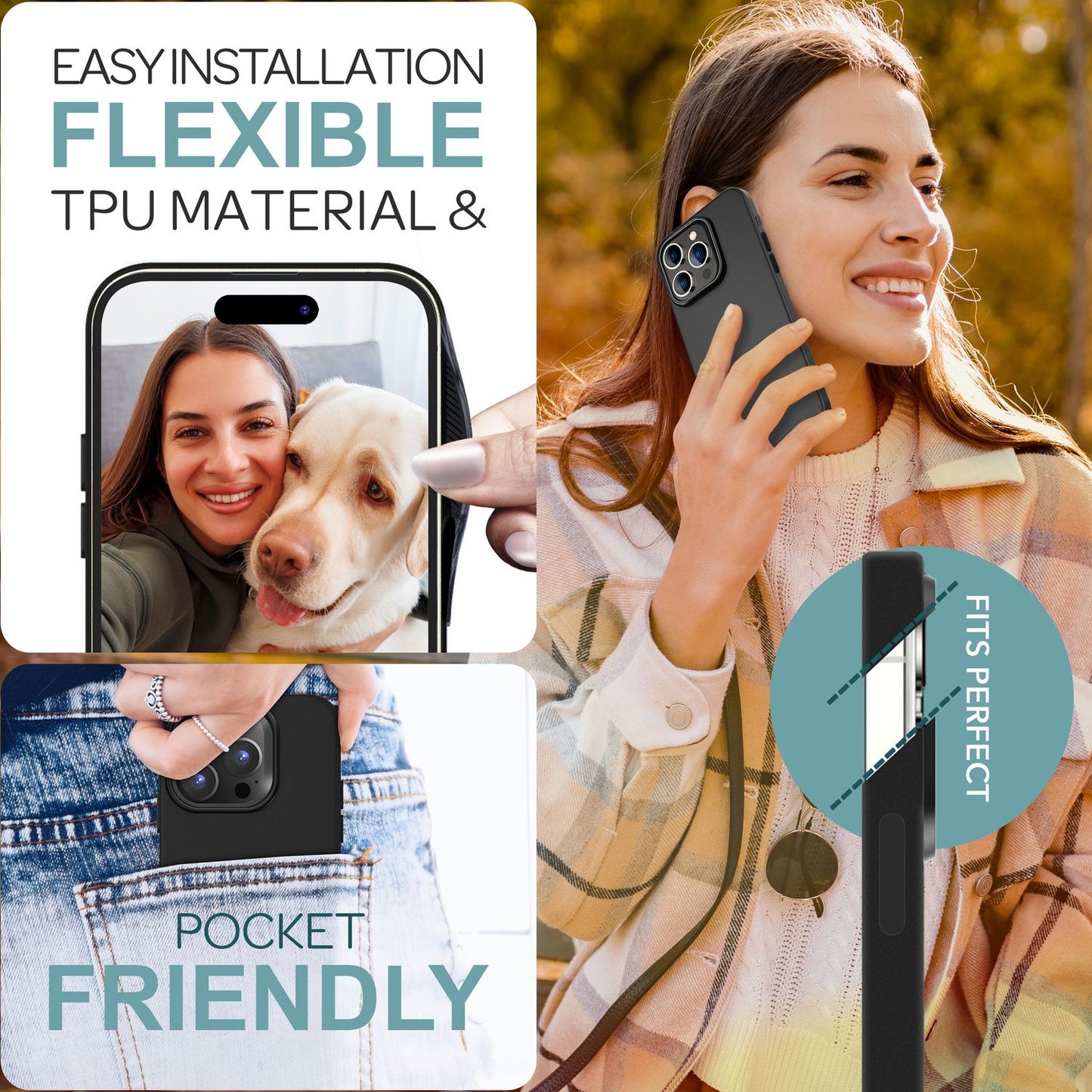 NALIA Fine Matte Silicone Case for iPhone 16 Pro Max, Non-Slip Phone Case, Shockproof Protective Case