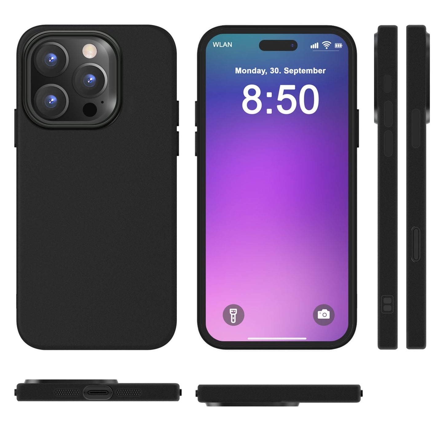 NALIA Fine Matte Silicone Case for iPhone 16 Pro Max, Non-Slip Phone Case, Shockproof Protective Case