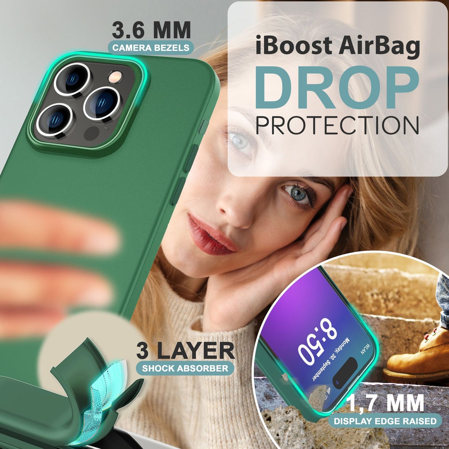 NALIA Fine Matte Silicone Case for iPhone 16 Pro Max, Non-Slip Phone Case, Shockproof Protective Case