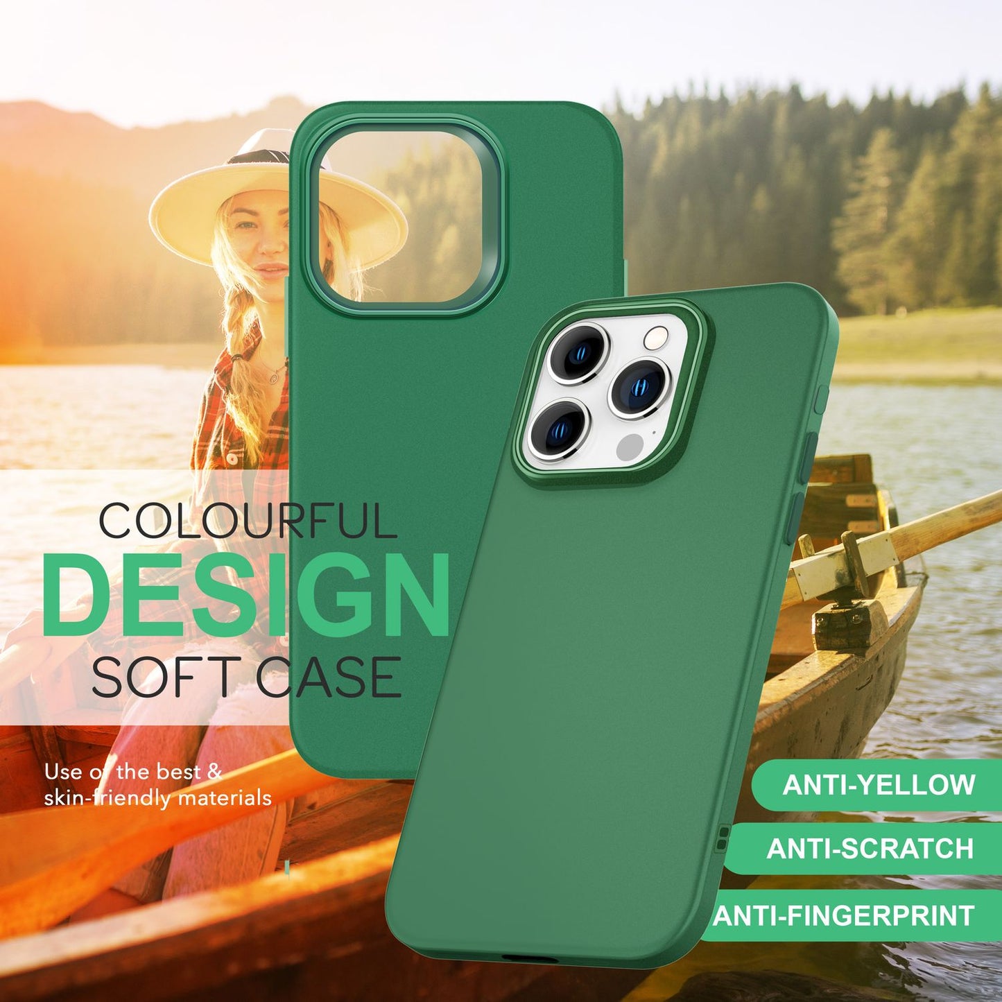 NALIA Fine Matte Silicone Case for iPhone 16 Pro Max, Non-Slip Phone Case, Shockproof Protective Case