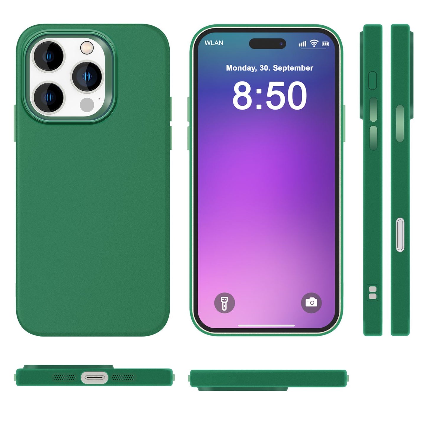 NALIA Fine Matte Silicone Case for iPhone 16 Pro Max, Non-Slip Phone Case, Shockproof Protective Case