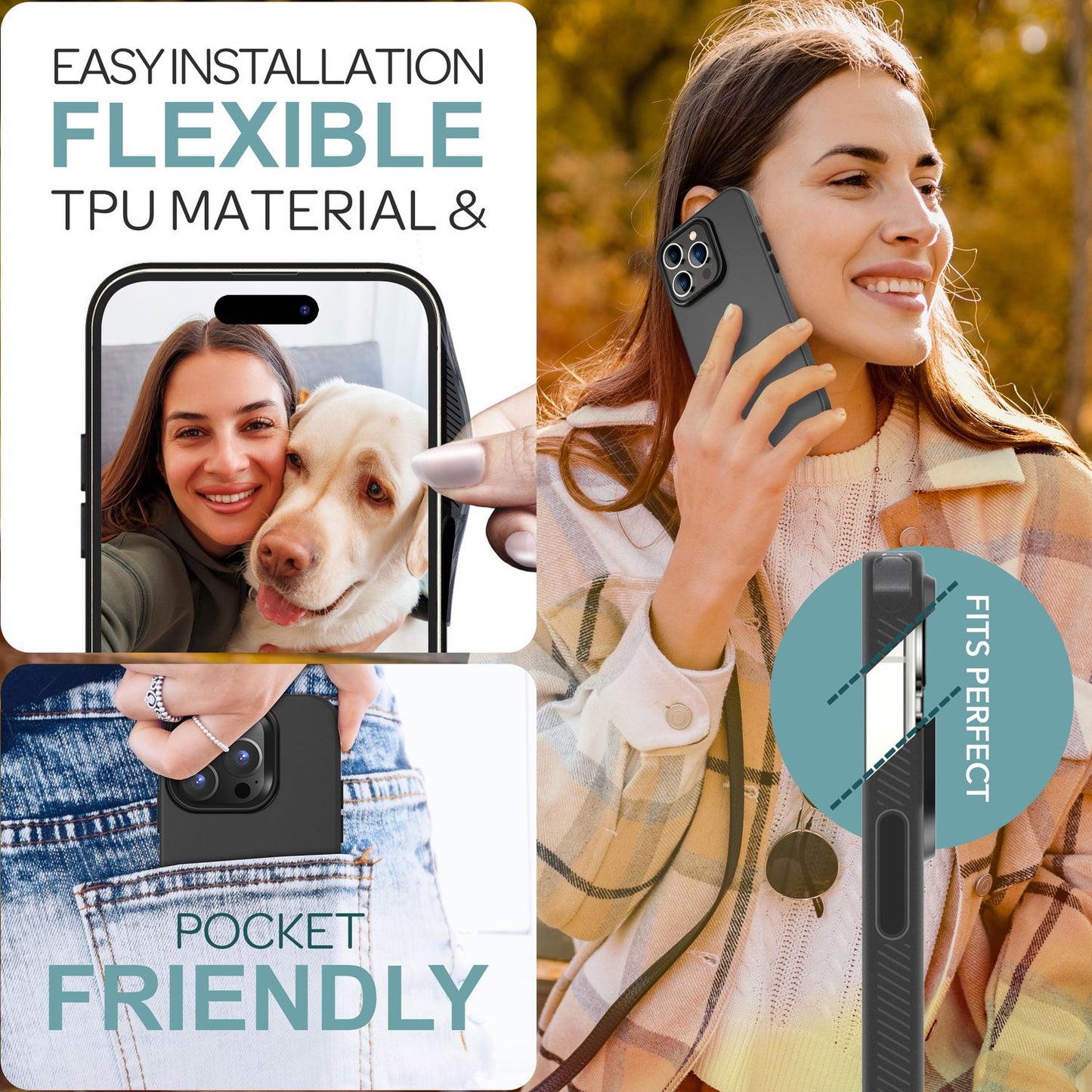 NALIA Fine Matte Silicone Case for iPhone 16 Pro Max, Non-Slip Phone Case, Shockproof Protective Case