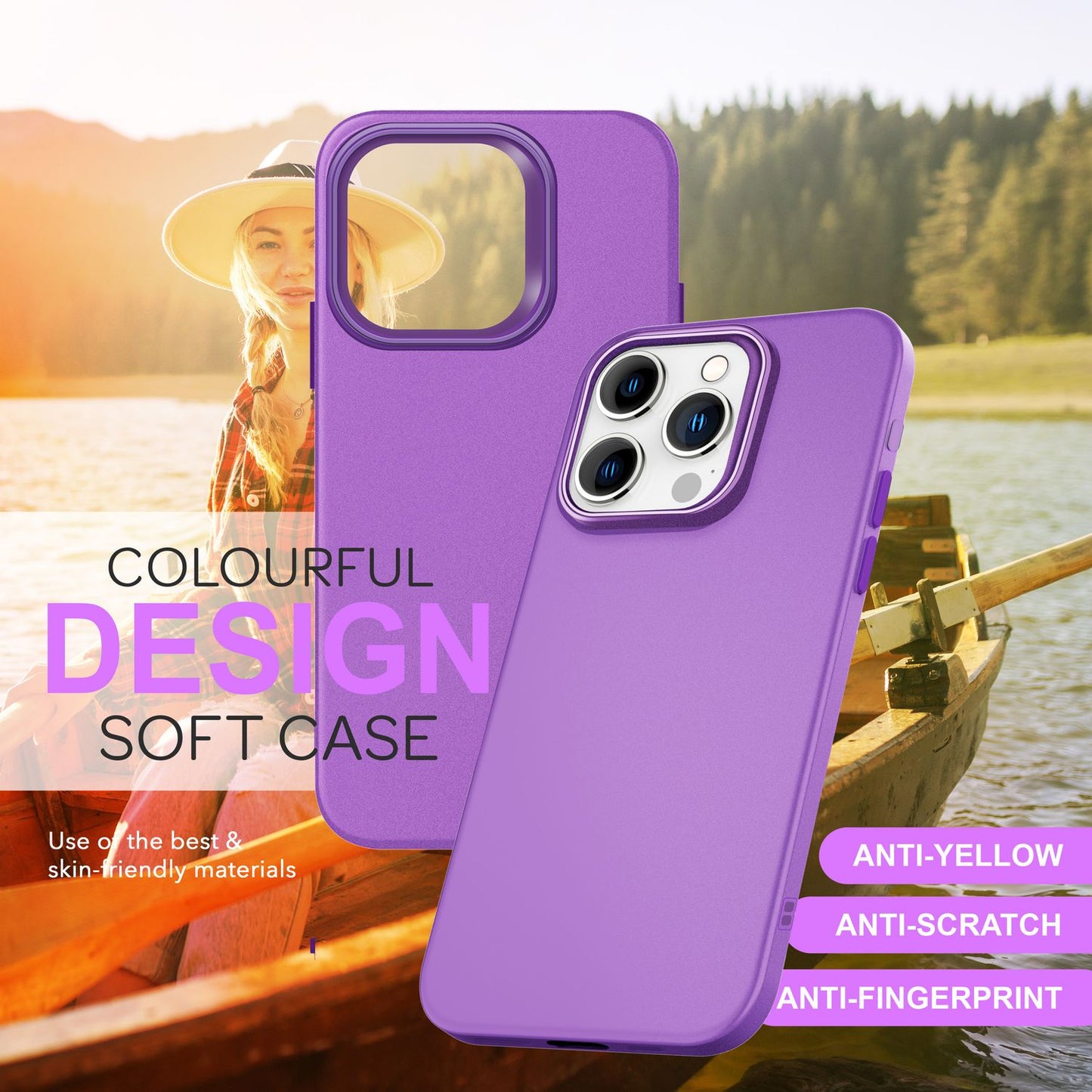 NALIA Fine Matte Silicone Case for iPhone 16 Pro Max, Non-Slip Phone Case, Shockproof Protective Case