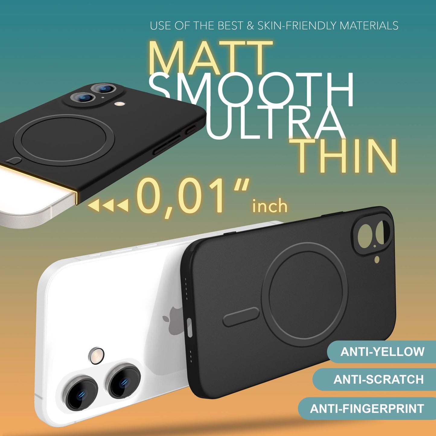 NALIA Ultra Thin MagSafe Case for iPhone 16, 0.3mm Ultra Slim Protective Case, Lightweight Phone Case