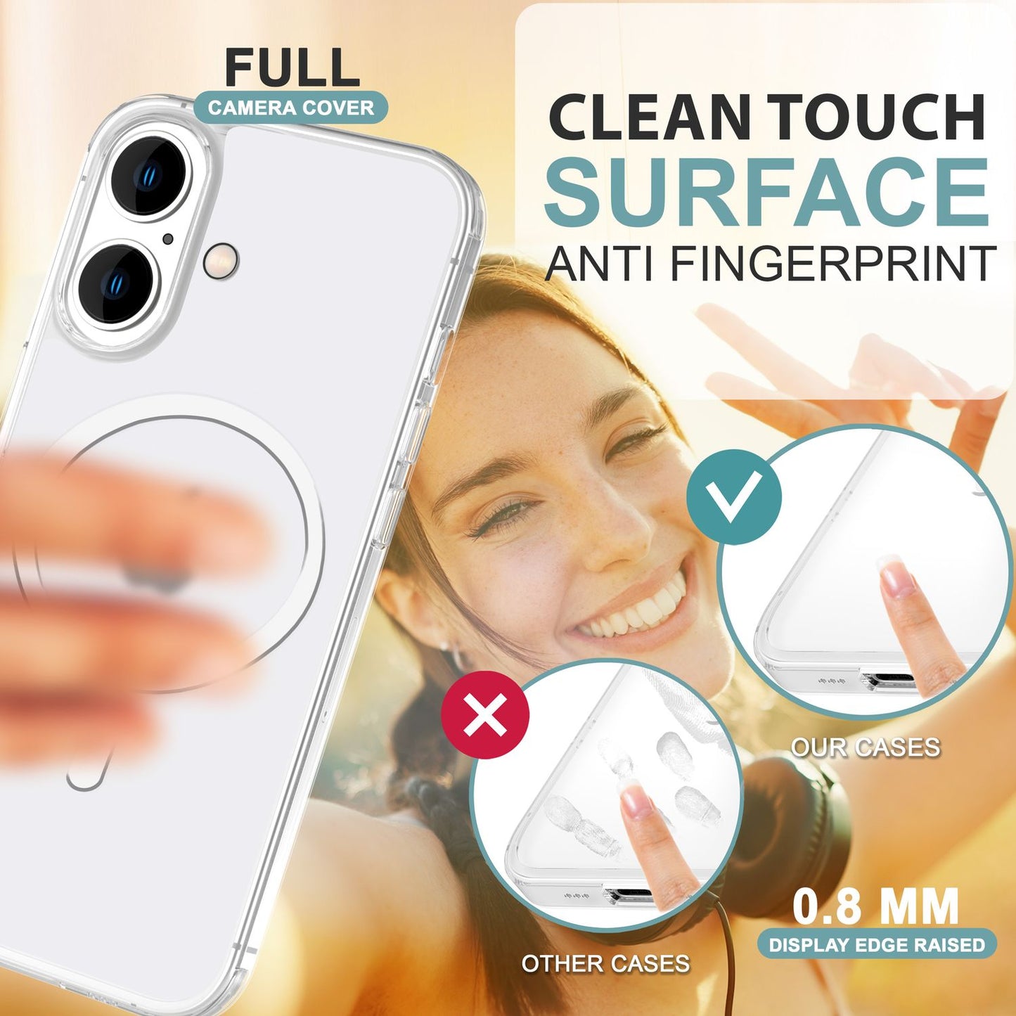 NALIA Ultra Thin MagSafe Case for iPhone 16, 0.3mm Ultra Slim Protective Case, Lightweight Phone Case