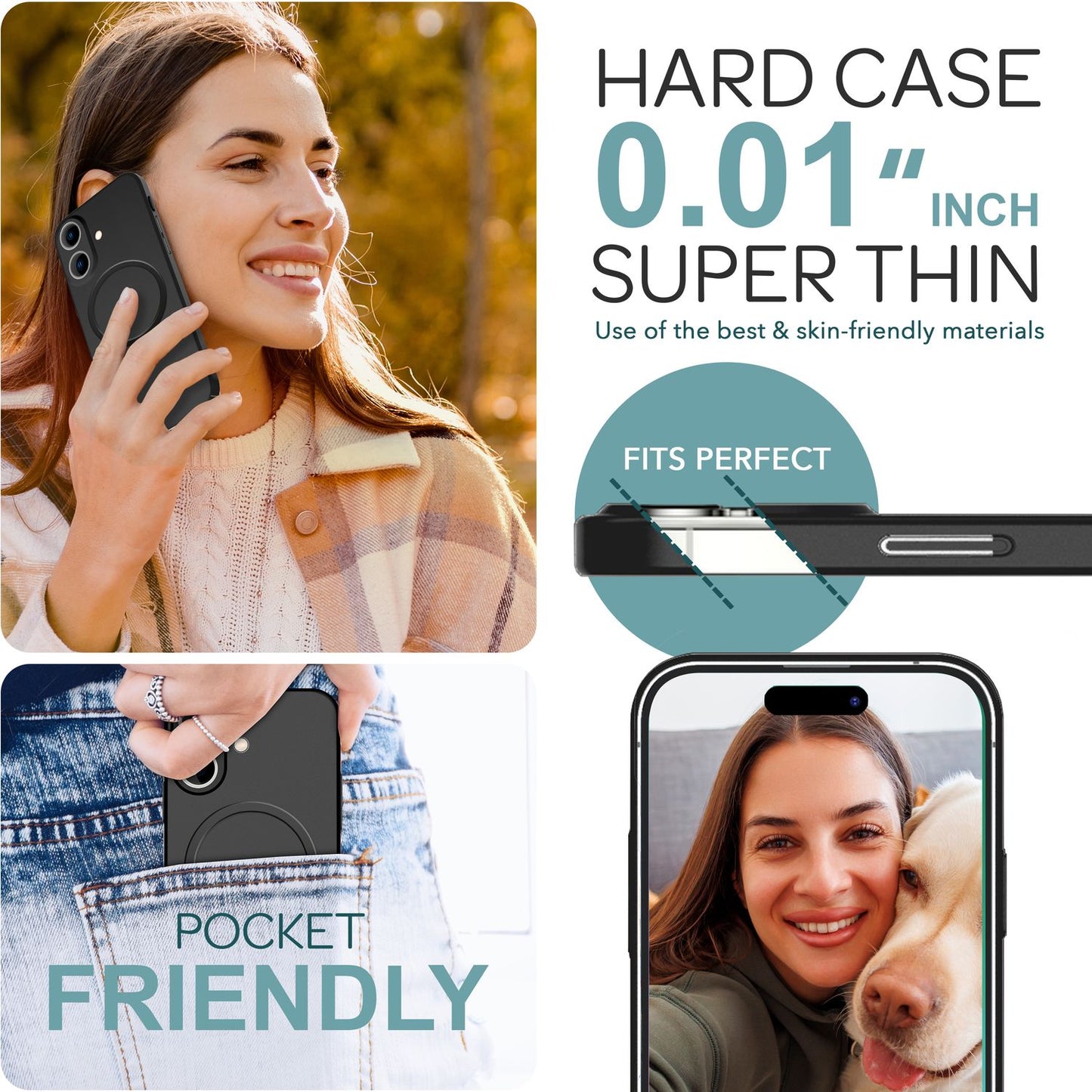 NALIA Ultra Thin MagSafe Case for iPhone 16 Plus, 0.3mm Ultra Slim Protective Case, Slim Phone Case