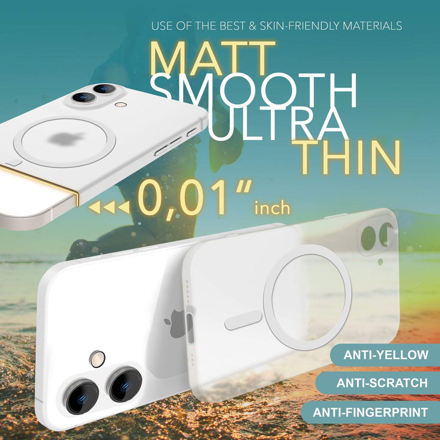 NALIA Ultra Thin MagSafe Case for iPhone 16 Plus, 0.3mm Ultra Slim Protective Case, Slim Phone Case