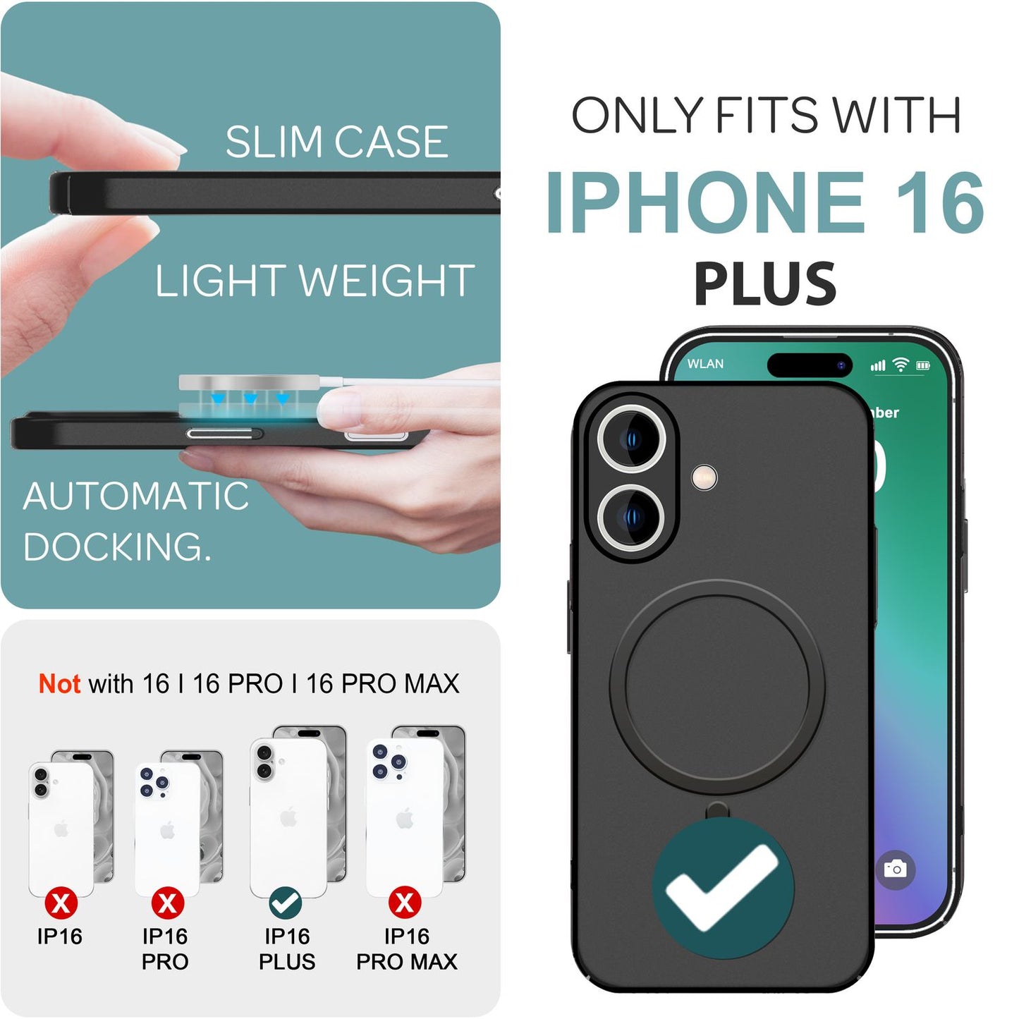 NALIA Ultra Thin MagSafe Case for iPhone 16 Plus, 0.3mm Ultra Slim Protective Case, Slim Phone Case