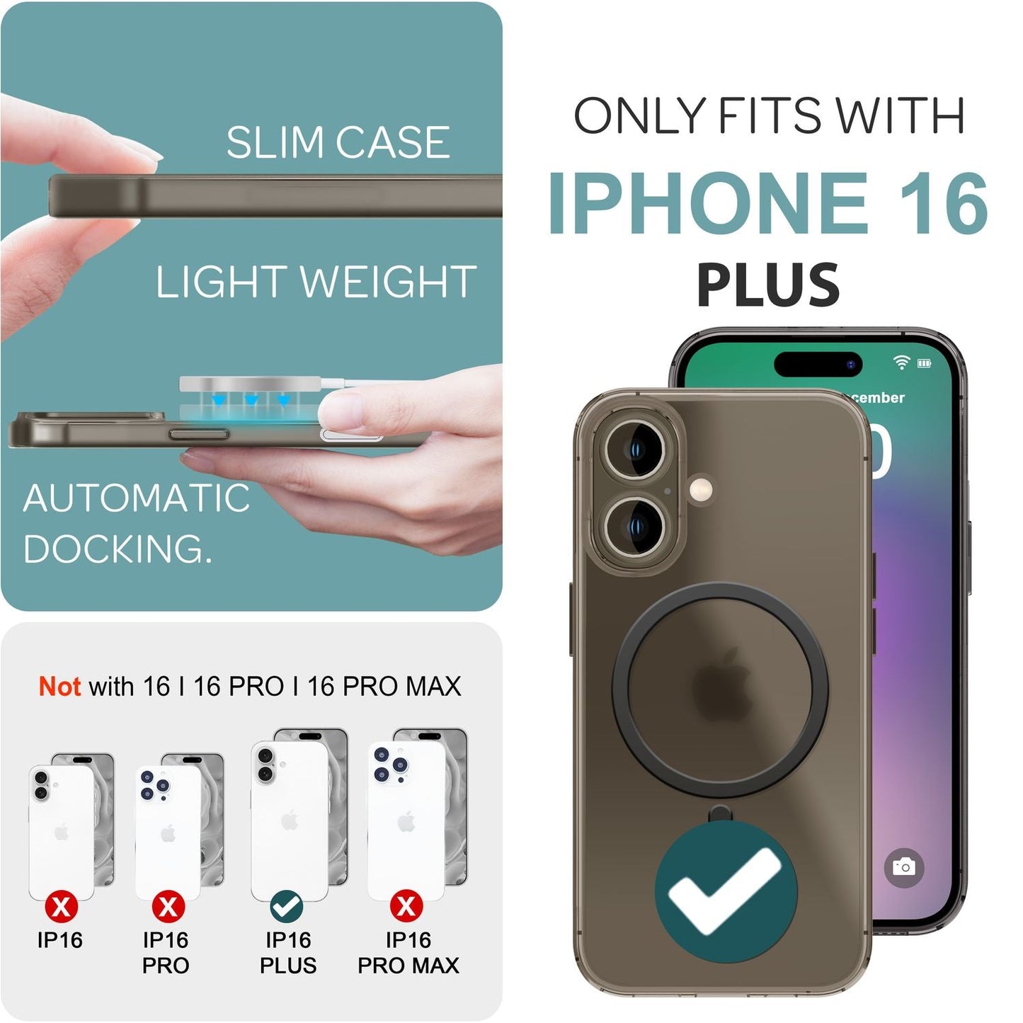 NALIA Ultra Thin MagSafe Case for iPhone 16 Plus, 0.3mm Ultra Slim Protective Case, Slim Phone Case