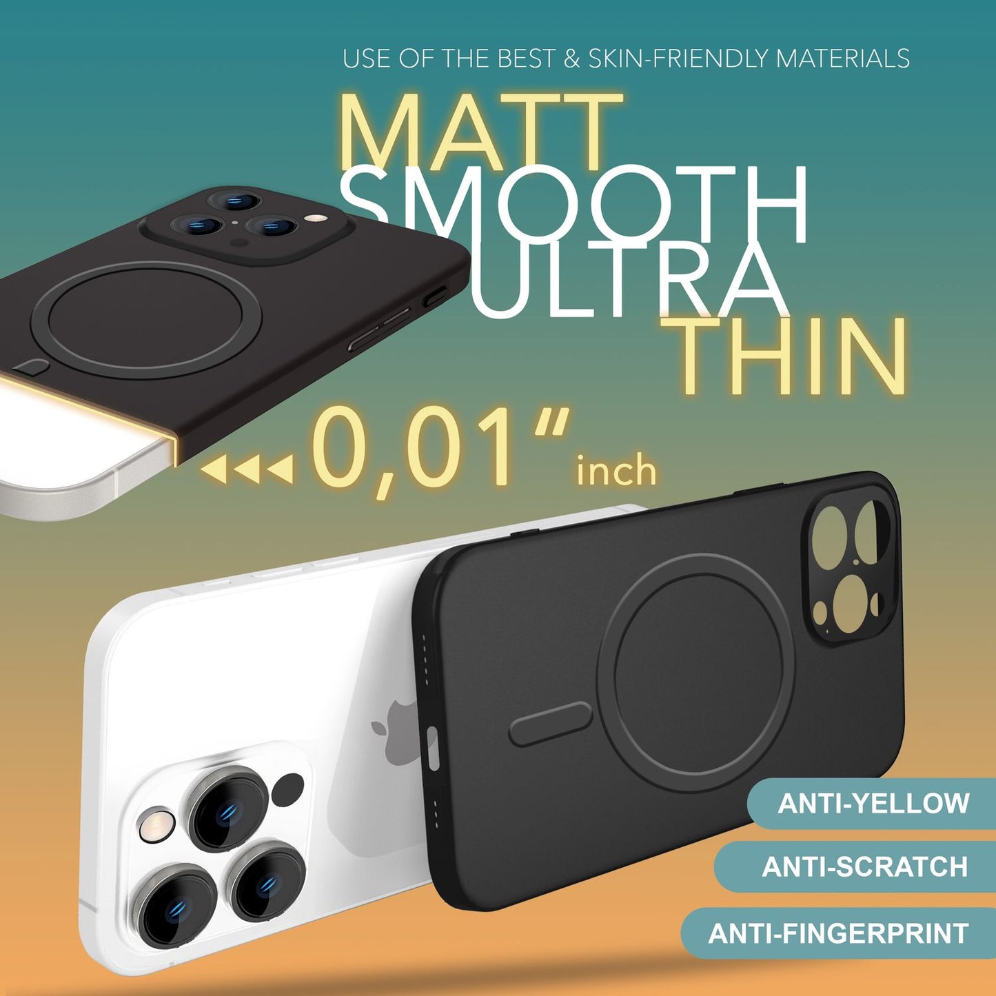 NALIA Ultra Thin MagSafe Case for iPhone 16 Pro Max, 0.3mm Ultra Slim Protective Case, Phone Case