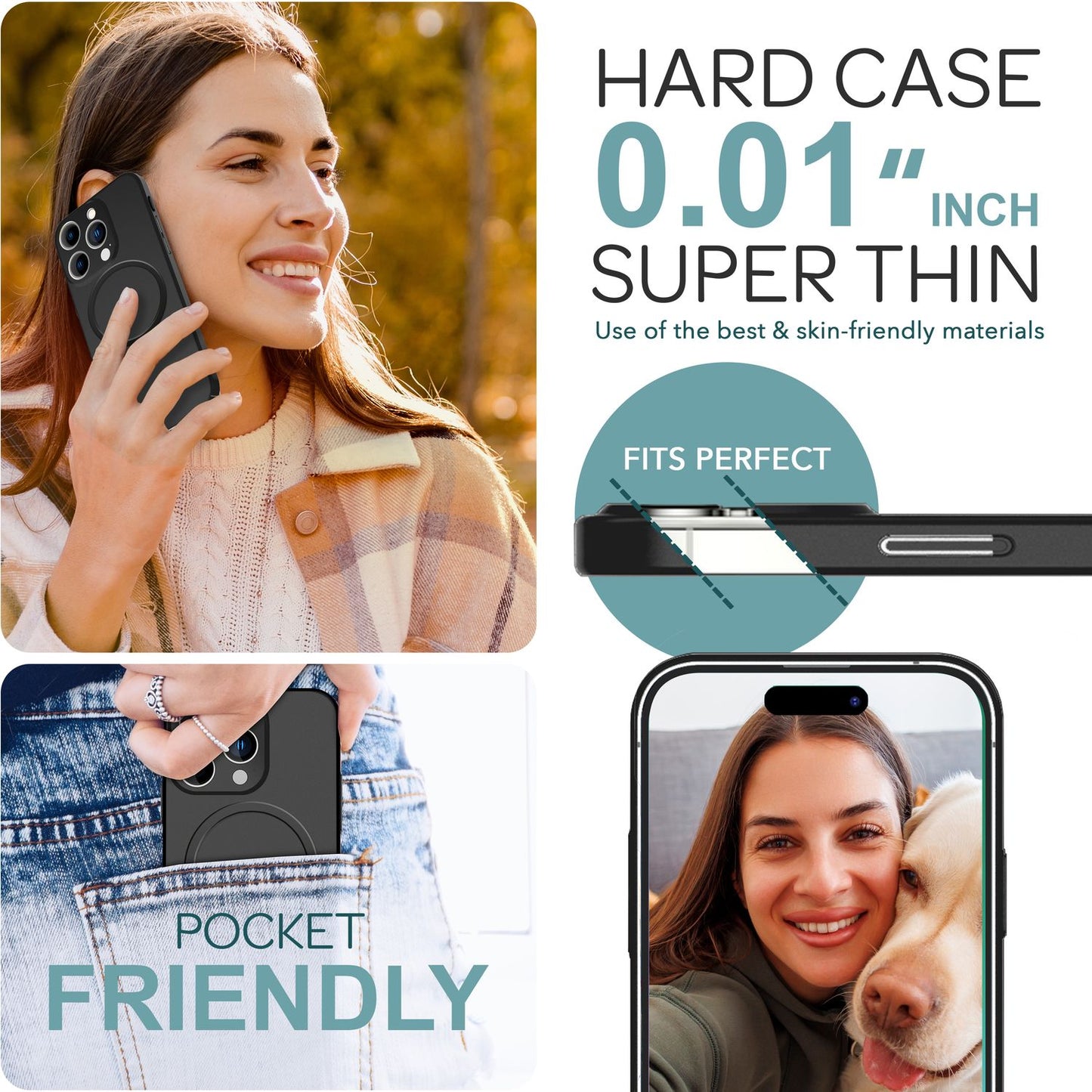 NALIA Ultra Thin MagSafe Case for iPhone 16 Pro Max, 0.3mm Ultra Slim Protective Case, Phone Case