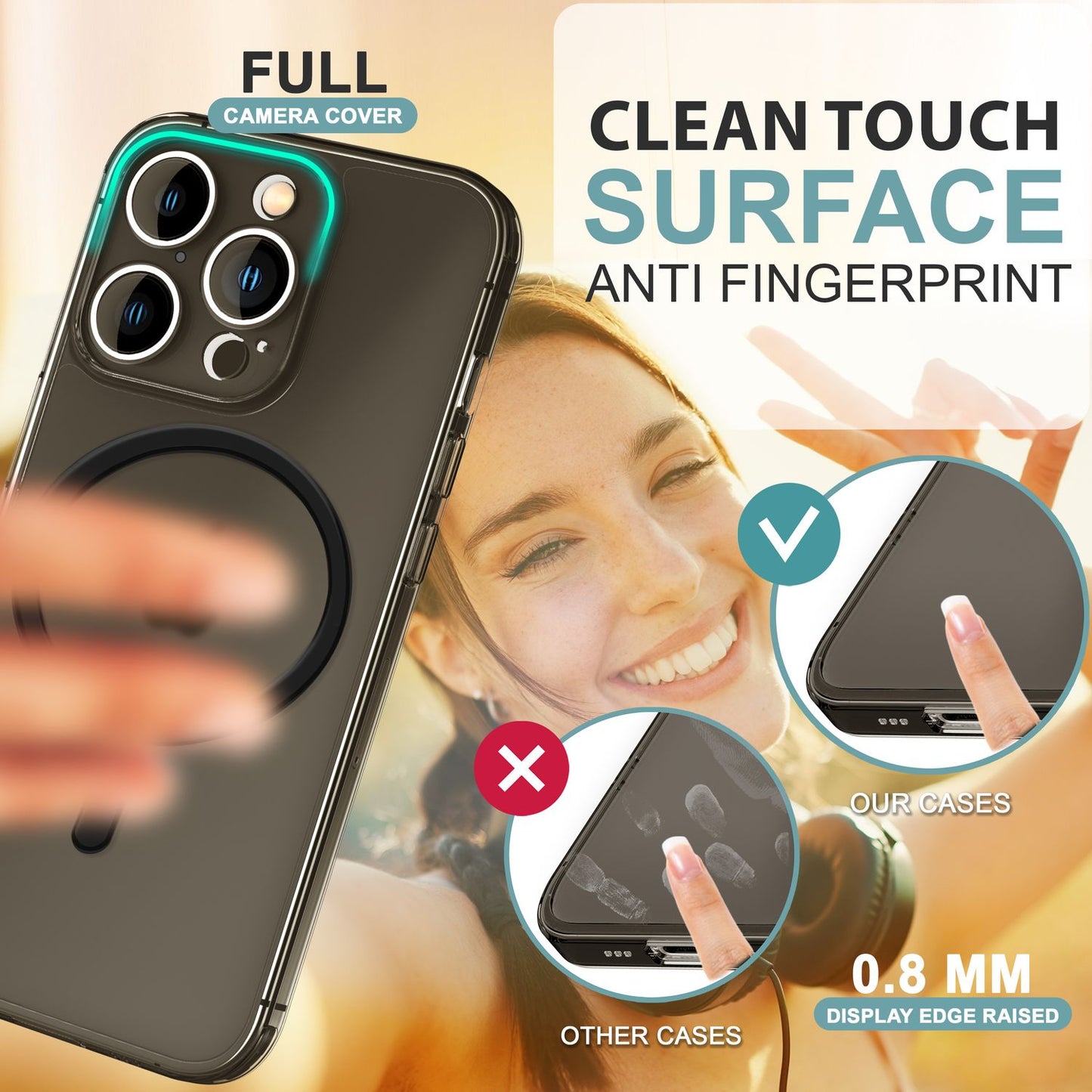 NALIA Ultra Thin MagSafe Case for iPhone 16 Pro Max, 0.3mm Ultra Slim Protective Case, Phone Case