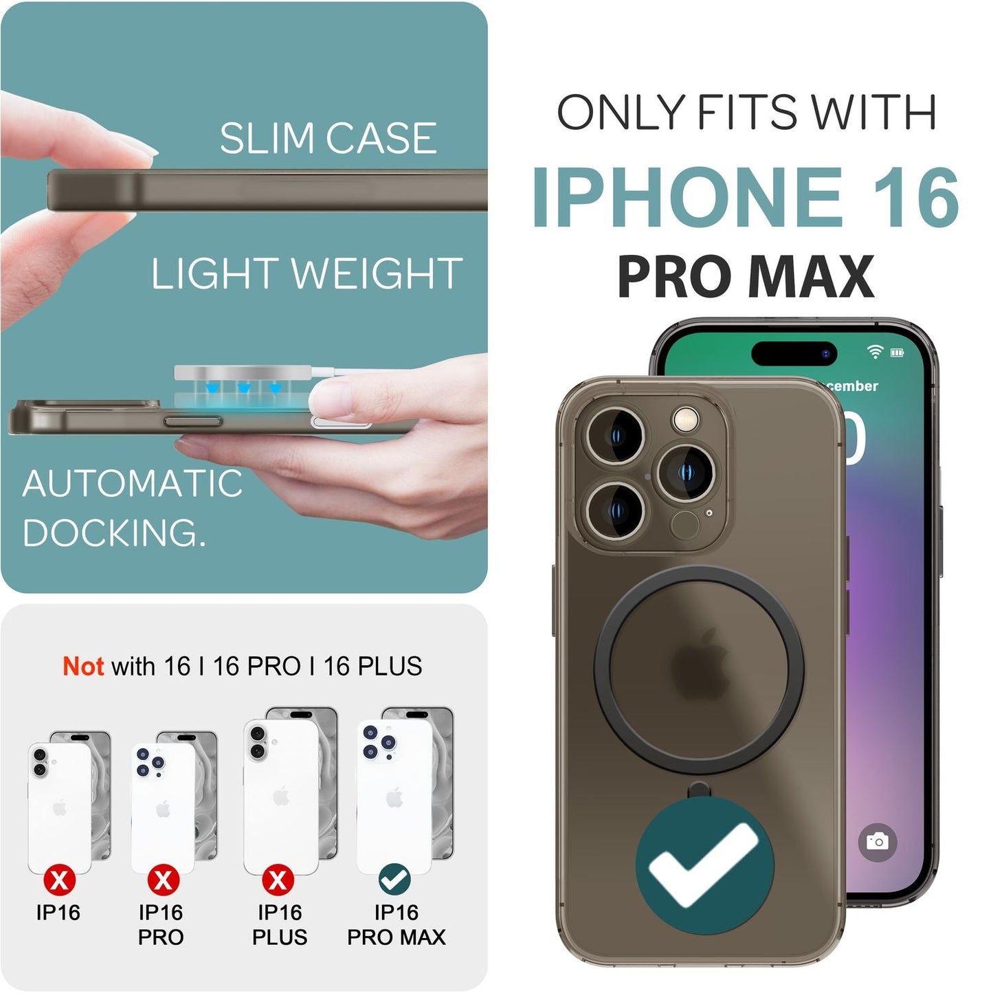 NALIA Ultra Thin MagSafe Case for iPhone 16 Pro Max, 0.3mm Ultra Slim Protective Case, Phone Case