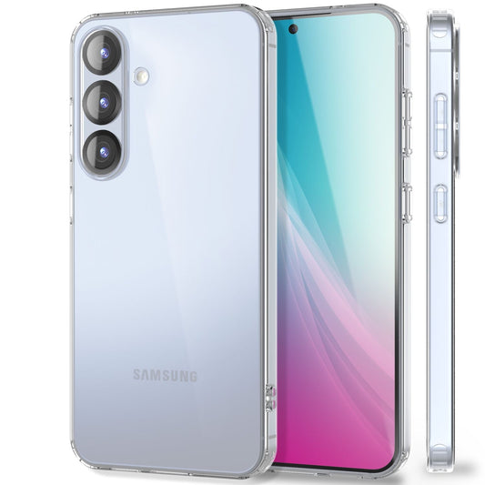 NALIA AirFlex für Samsung Galaxy S25 Hülle, Kristall-Klare Silikonhülle mit Anti-Gelb Effekt, Flexible Strapazierfähige TPU Schutzhülle, Schlanke Transparente Robuste Handyhülle