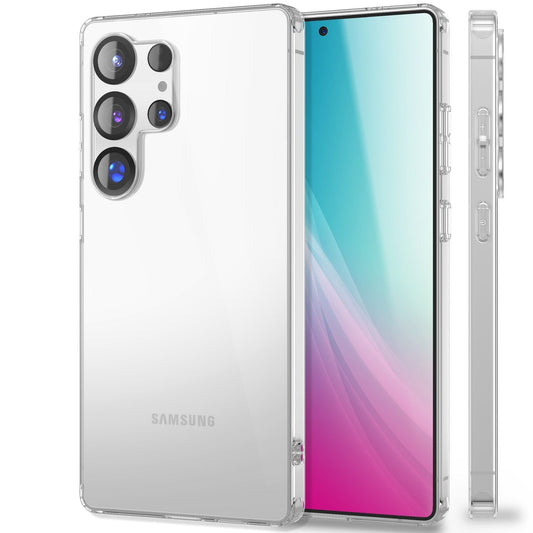 NALIA AirFlex hulstur fyrir Samsung Galaxy S25 Ultra, gegnsætt og endingargott sílikonhulstur sem kemur í veg fyrir gulnun, gegnsætt TPU hulstur, sveigjanlegt verndarhulstur