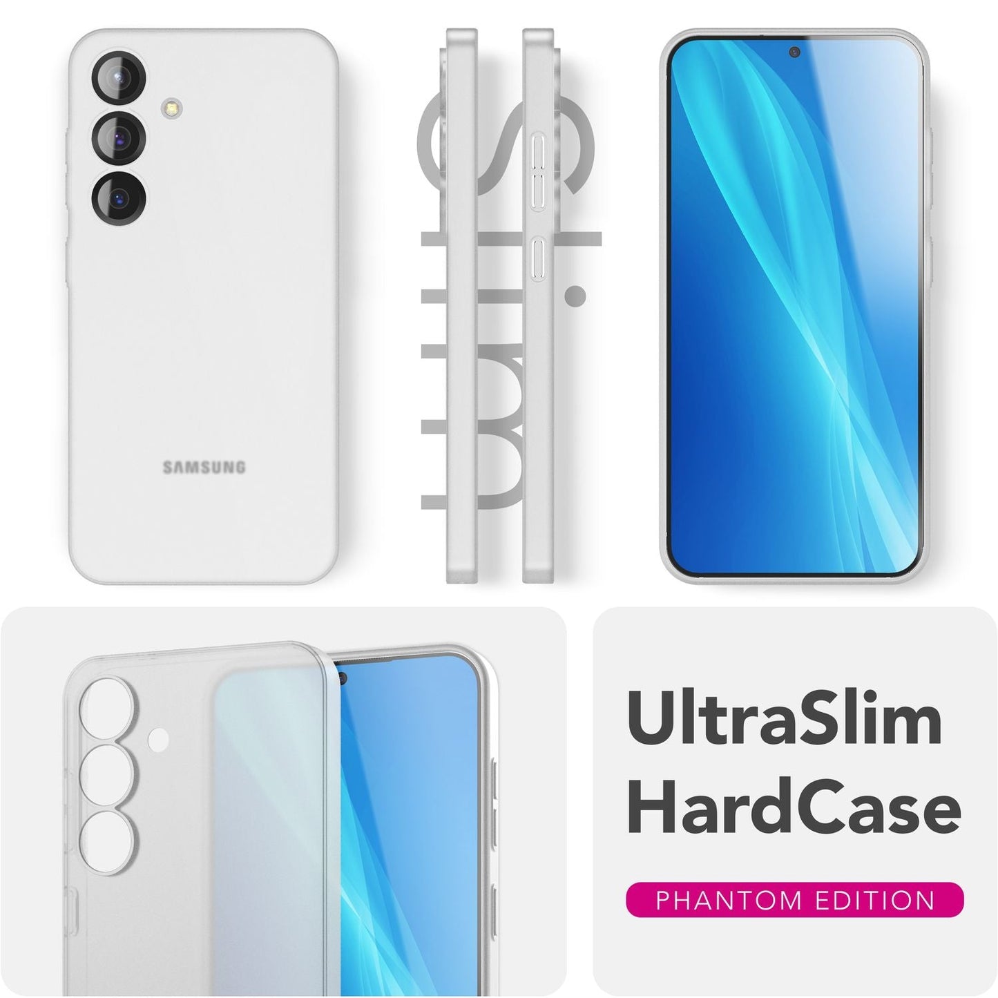 NALIA Phantom Case for Samsung Galaxy S25 Plus, Extremely Thin 0.3mm Protective Case, Ultra-Slim Hardcover, Matte Finish Phone Case, Featherlight and Anti-Fingerprint