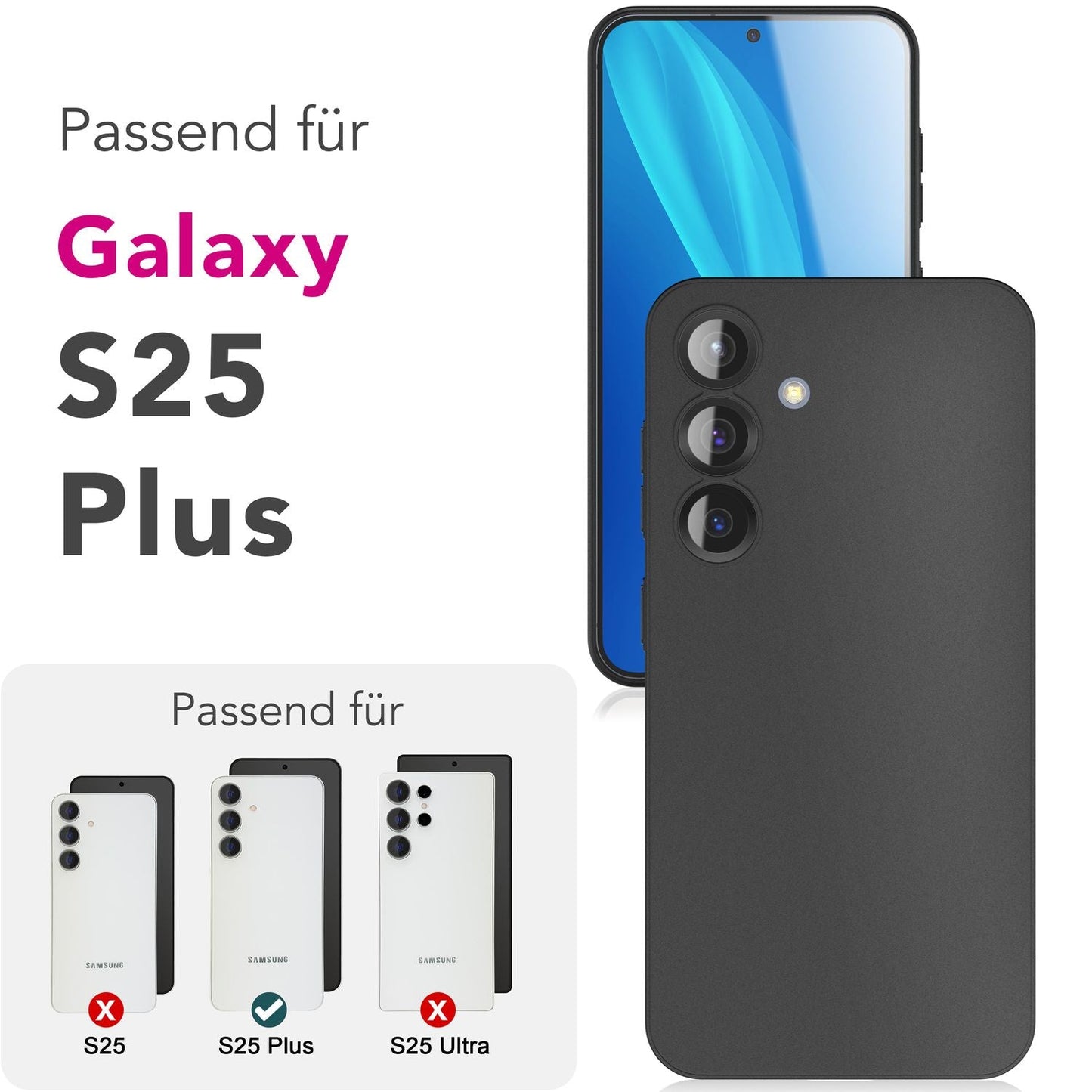 NALIA Phantom Case for Samsung Galaxy S25 Plus, Extremely Thin 0.3mm Protective Case, Ultra-Slim Hardcover, Matte Finish Phone Case, Featherlight and Anti-Fingerprint