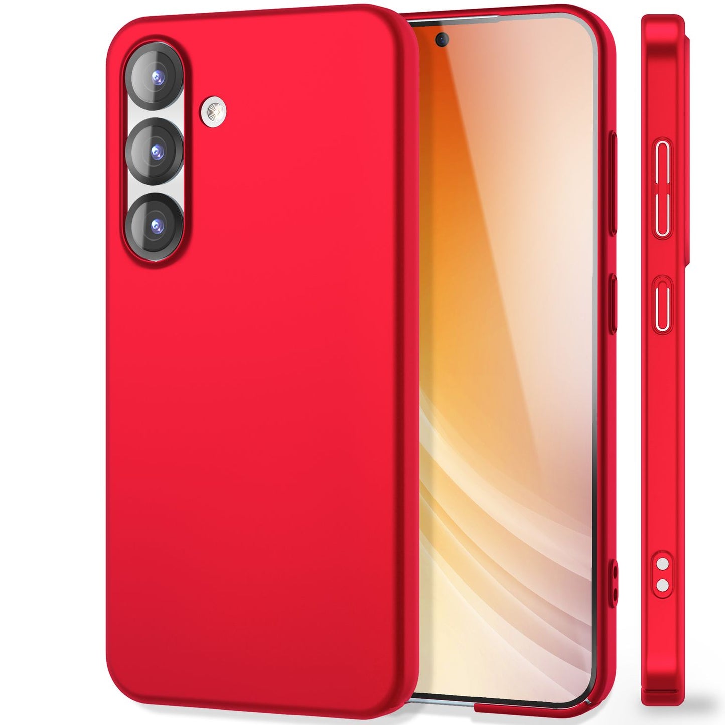 NALIA PureFit hulstur fyrir Samsung Galaxy S25, úrþunnt 0,5 mm hart hulstur í mjóri hönnun, matt, glæsilegt og létt verndarhulstur, úrþunnt hulstur sem er gegn fingraförum.