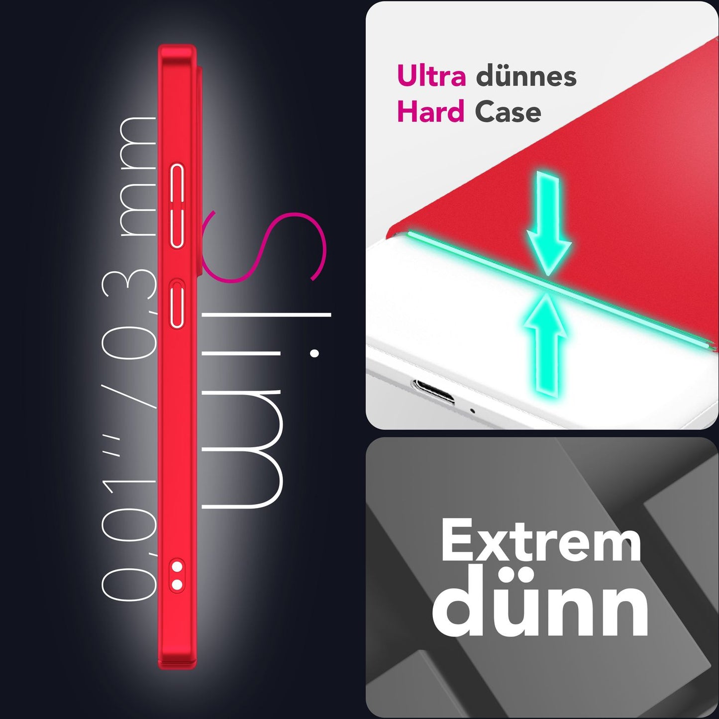 NALIA PureFit hulstur fyrir Samsung Galaxy S25, úrþunnt 0,5 mm hart hulstur í mjóri hönnun, matt, glæsilegt og létt verndarhulstur, úrþunnt hulstur sem er gegn fingraförum.