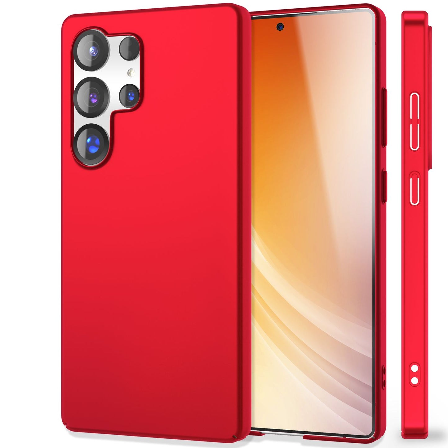 NALIA PureFit hulstur fyrir Samsung Galaxy S25 Ultra, extra þunnt 0,5 mm harðspjald, létt og glæsilegt verndarhulstur, matt fingrafaravarið símahulstur